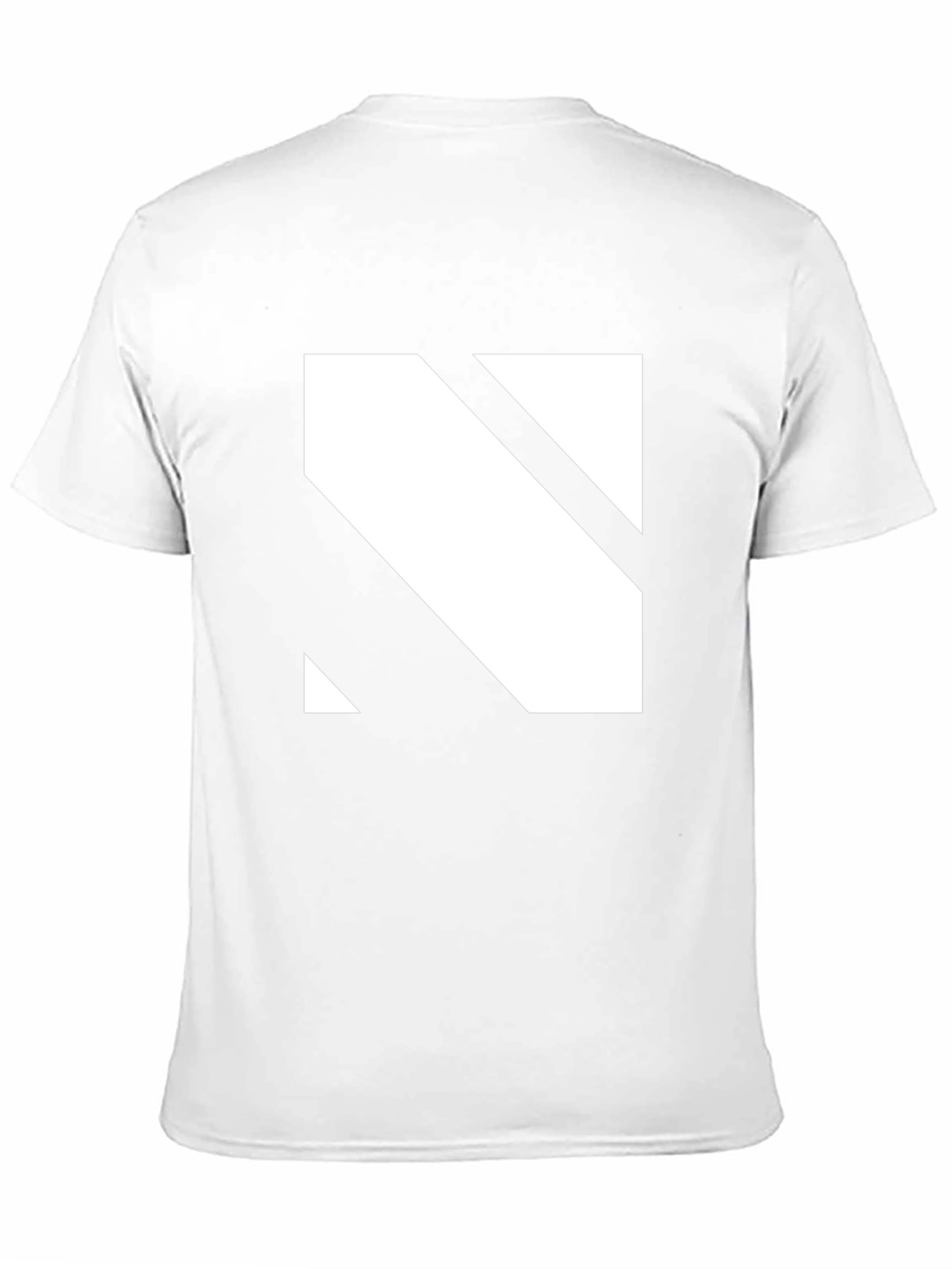 Modern Black T-Shirt with Geometric White Graphic