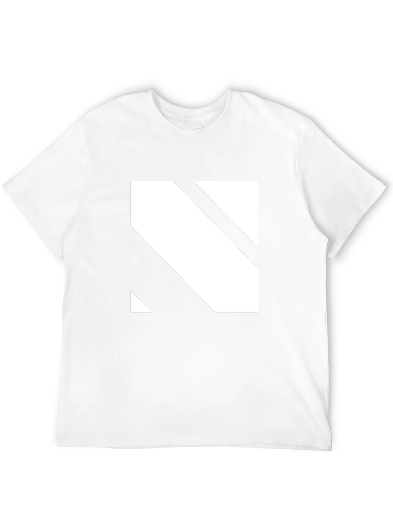 Modern Black T-Shirt with Geometric White Graphic