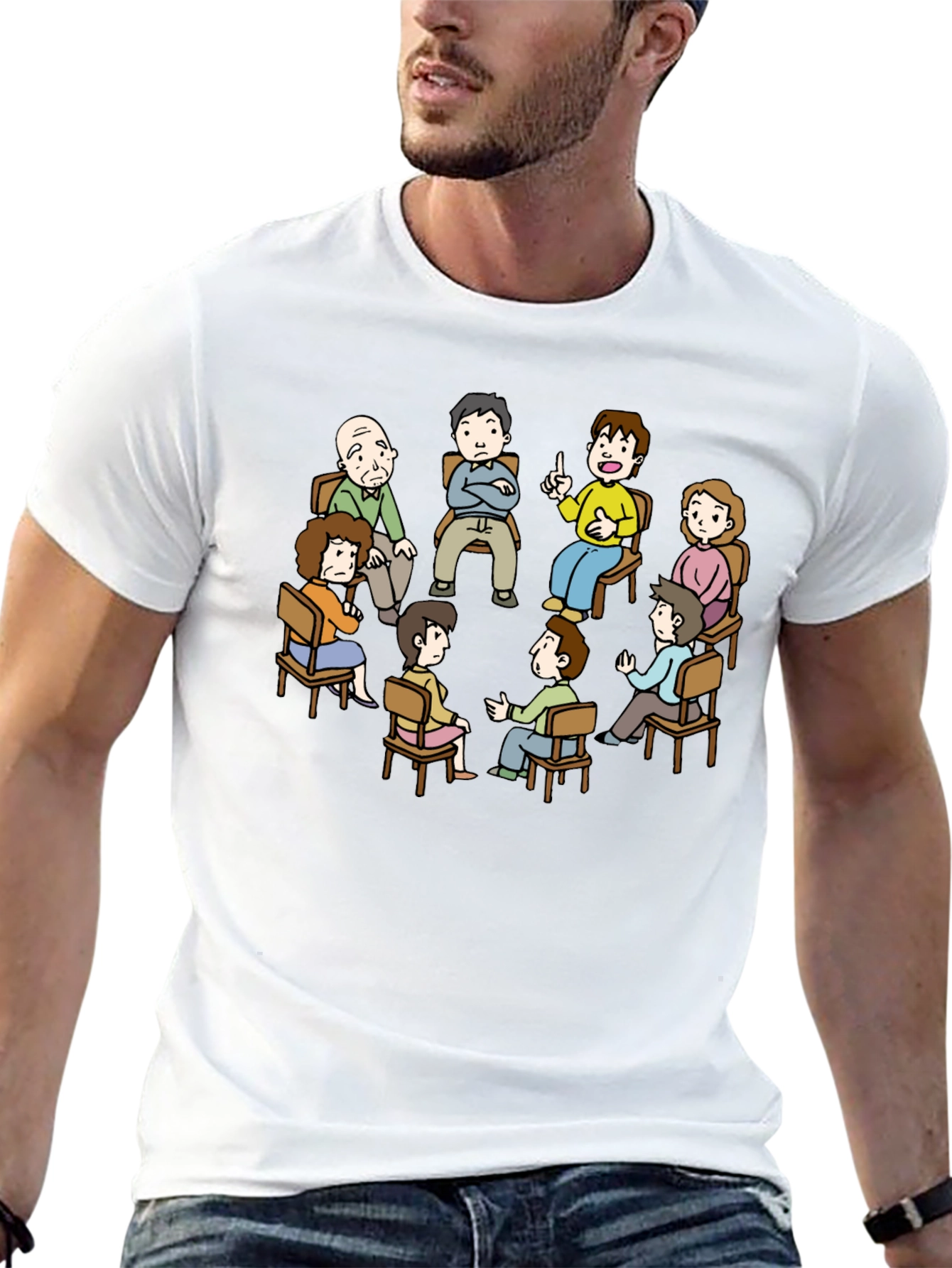 Cartoon Therapy Group Black T-Shirt