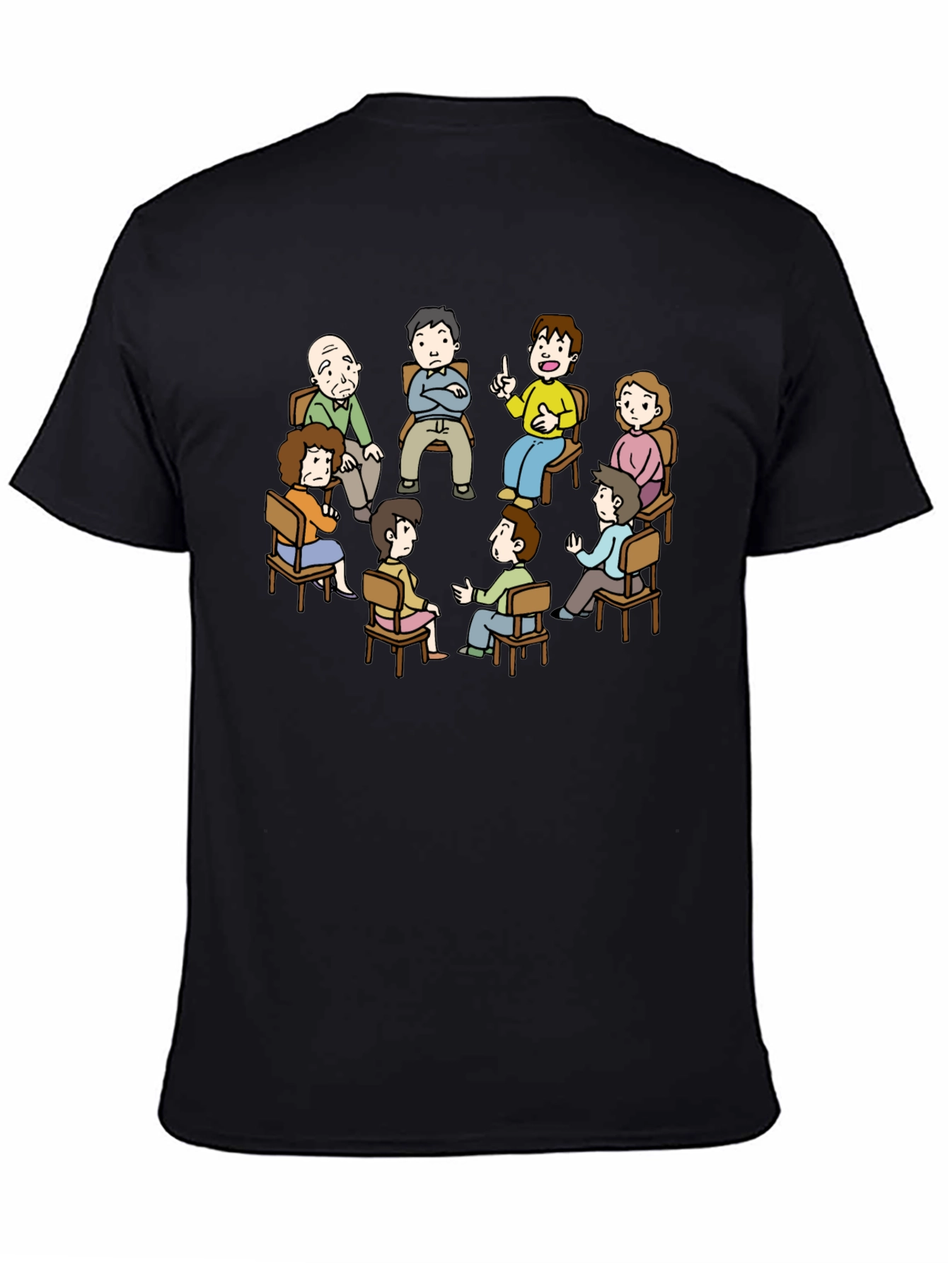 Cartoon Therapy Group Black T-Shirt