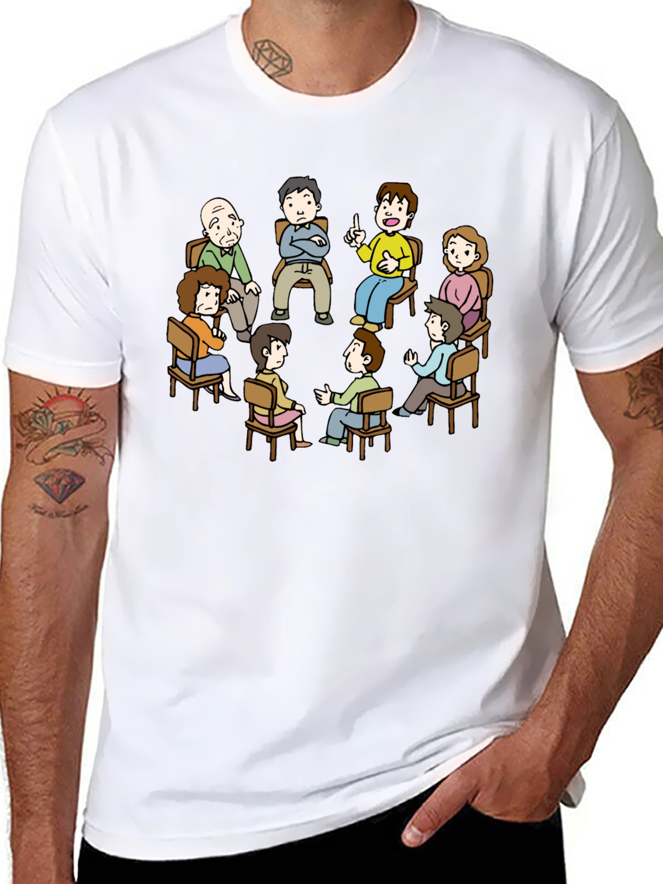 Cartoon Therapy Group Black T-Shirt