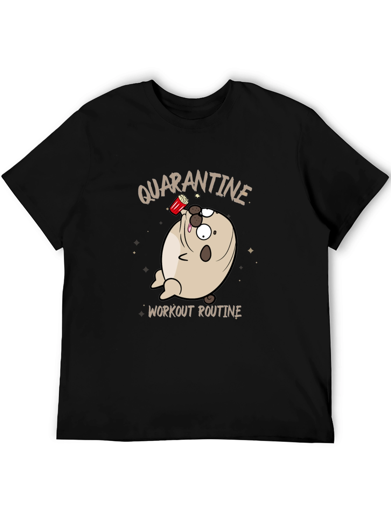 Quarantine Workout Routine Graphic T-Shirt