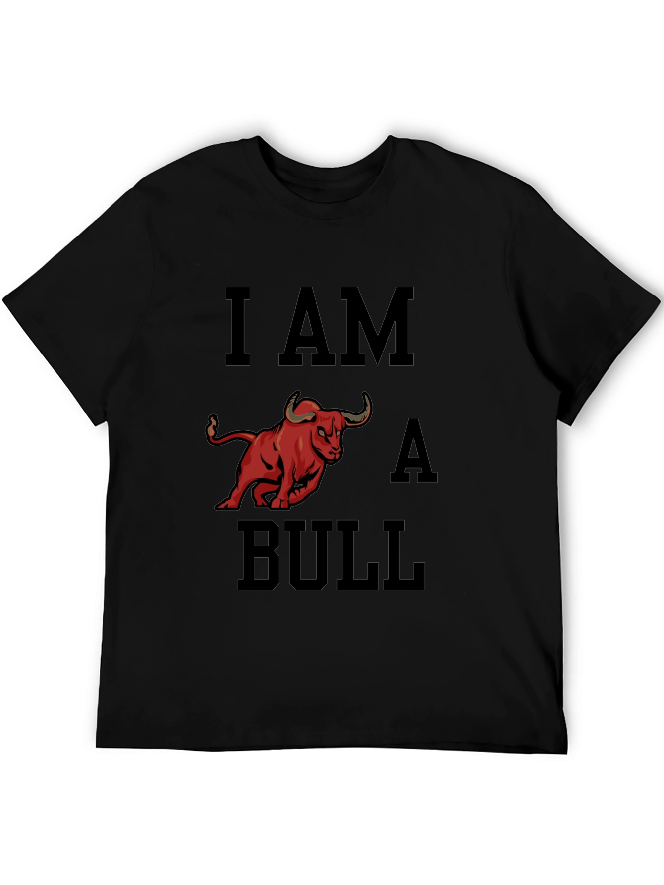 I Am A Bull Graphic Tee - Black