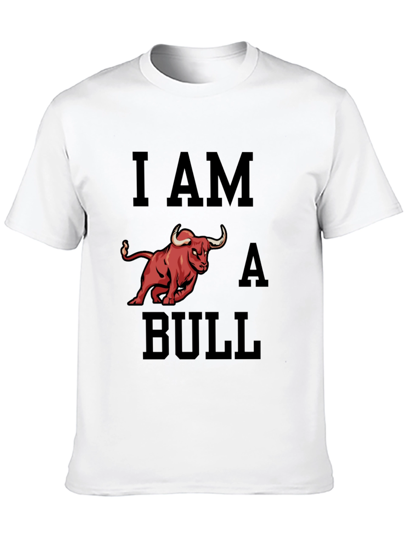 I Am A Bull Graphic Tee - Black