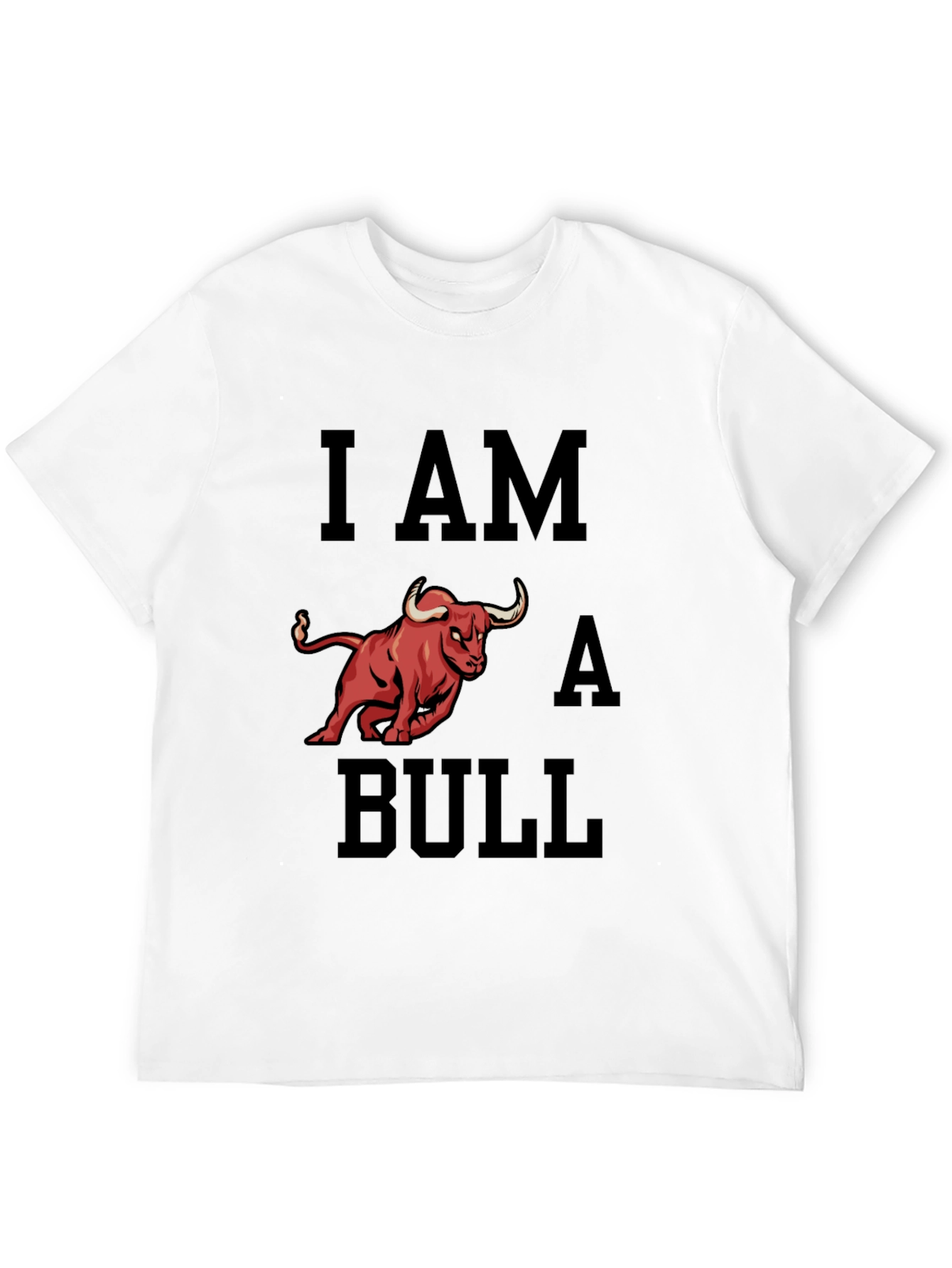 I Am A Bull Graphic Tee - Black