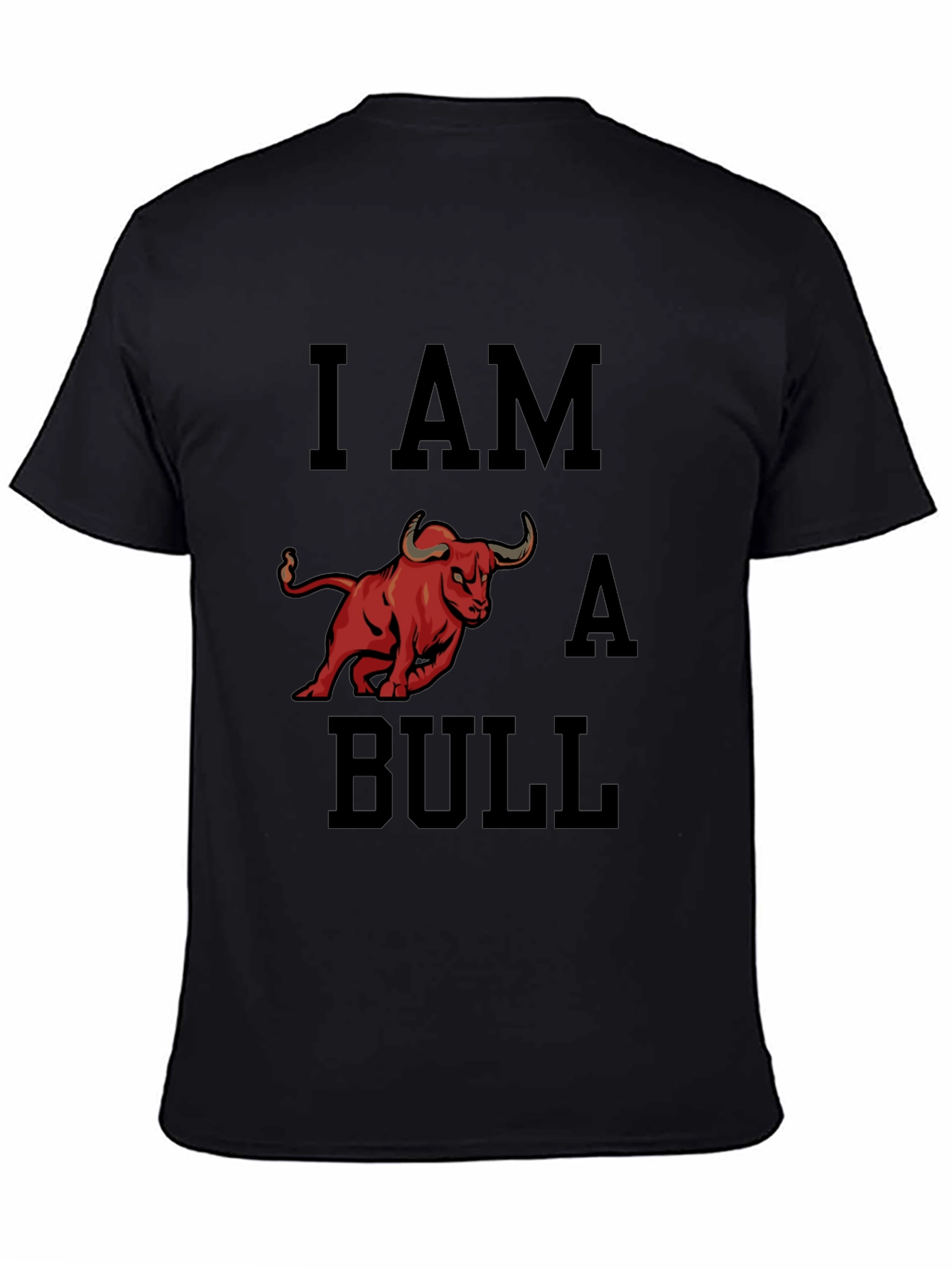 I Am A Bull Graphic Tee - Black