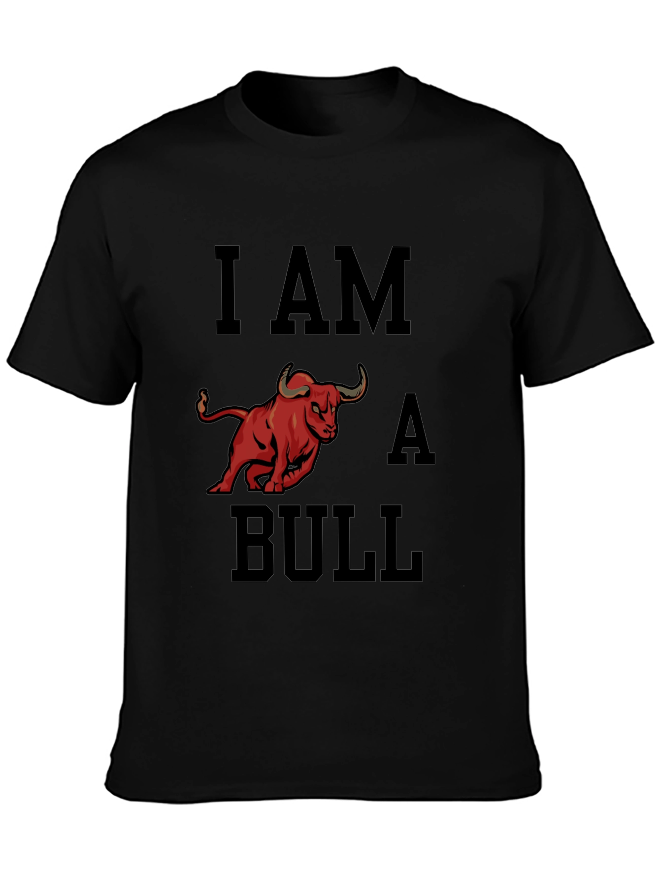 I Am A Bull Graphic Tee - Black