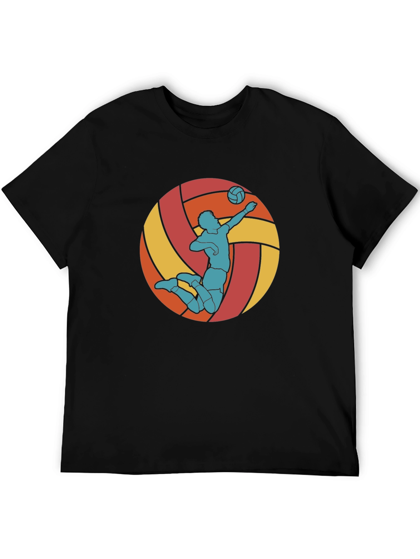 Volleyball Player Graphic Tee - Retro Style Design