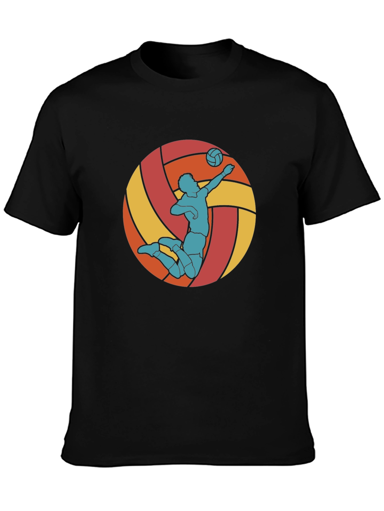 Volleyball Player Graphic Tee - Retro Style Design