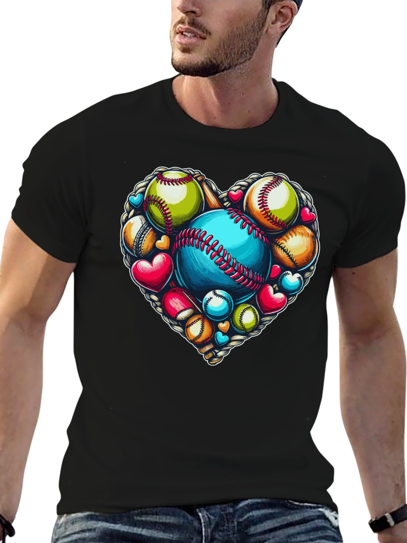 Baseball Heart Graphic Tee