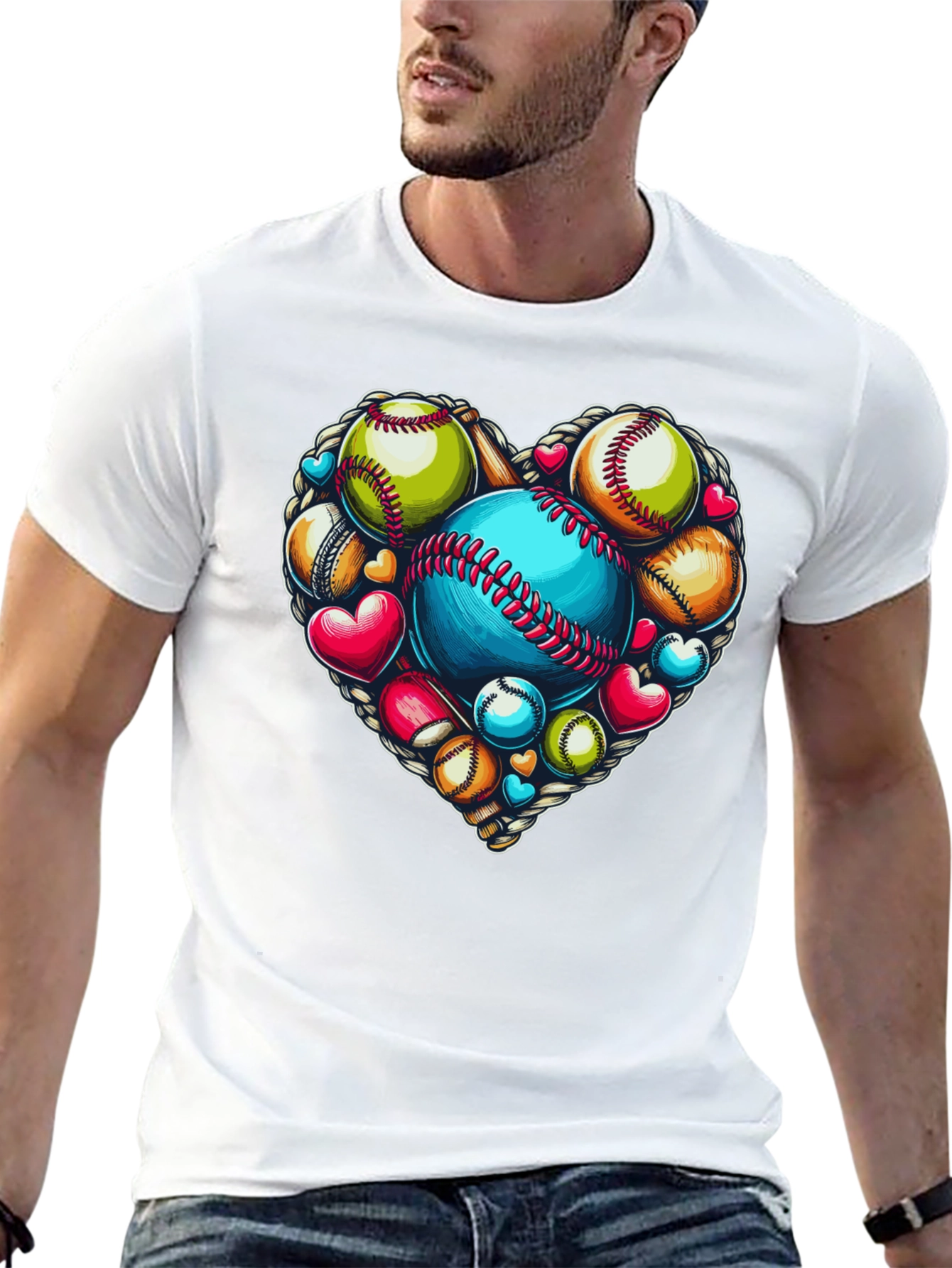 Baseball Heart Graphic Tee