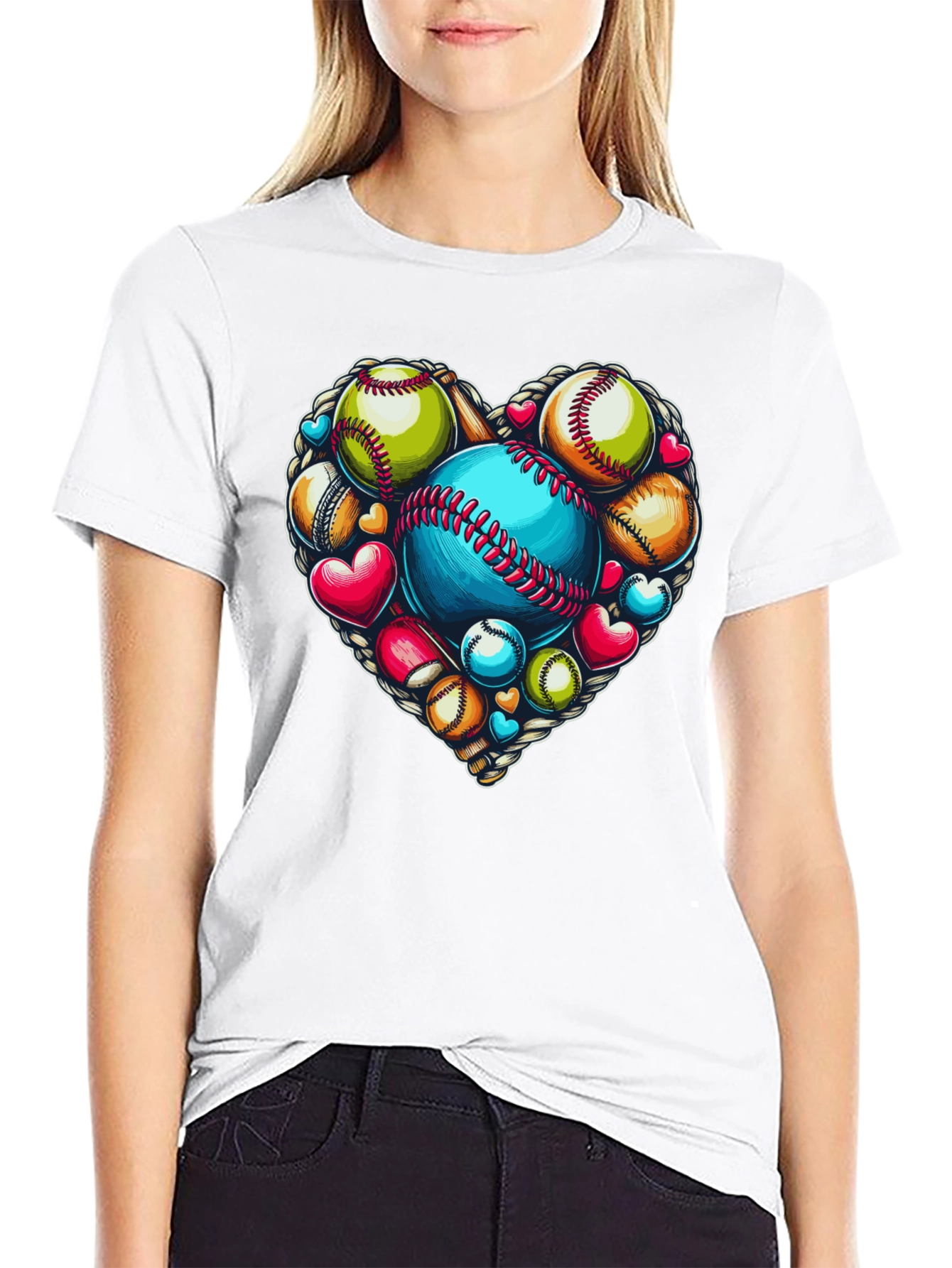 Baseball Heart Graphic Tee