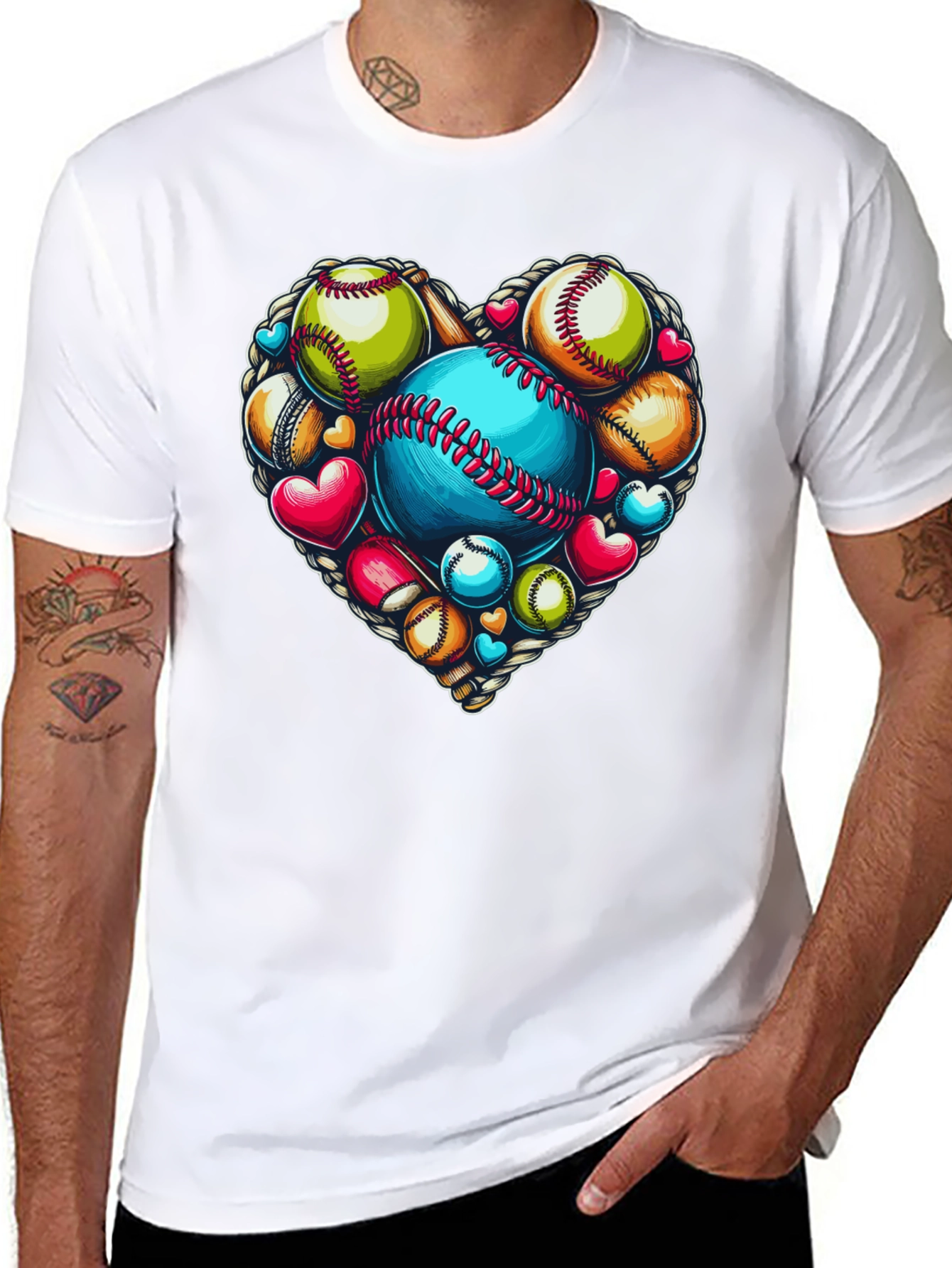 Baseball Heart Graphic Tee