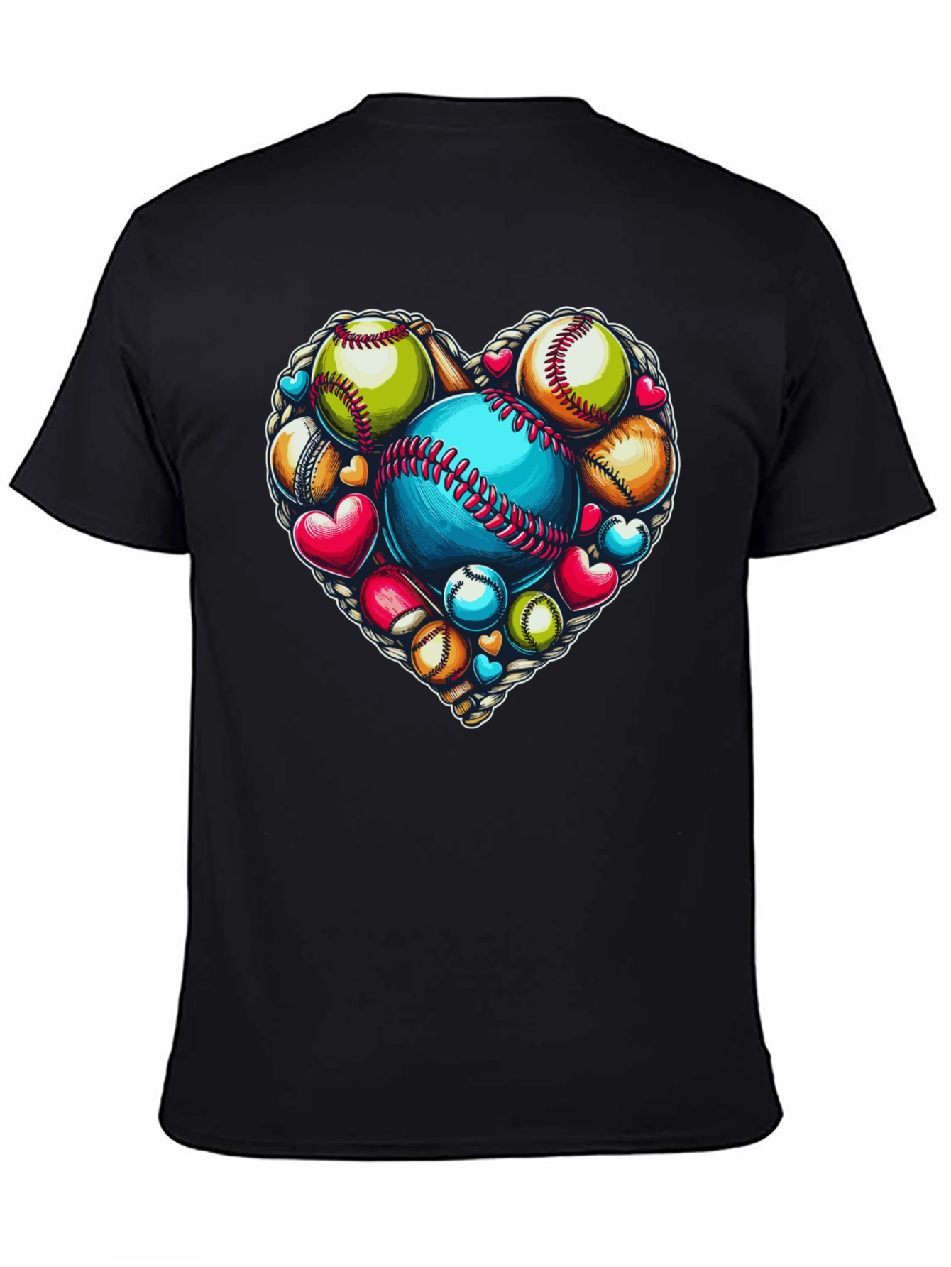 Baseball Heart Graphic Tee
