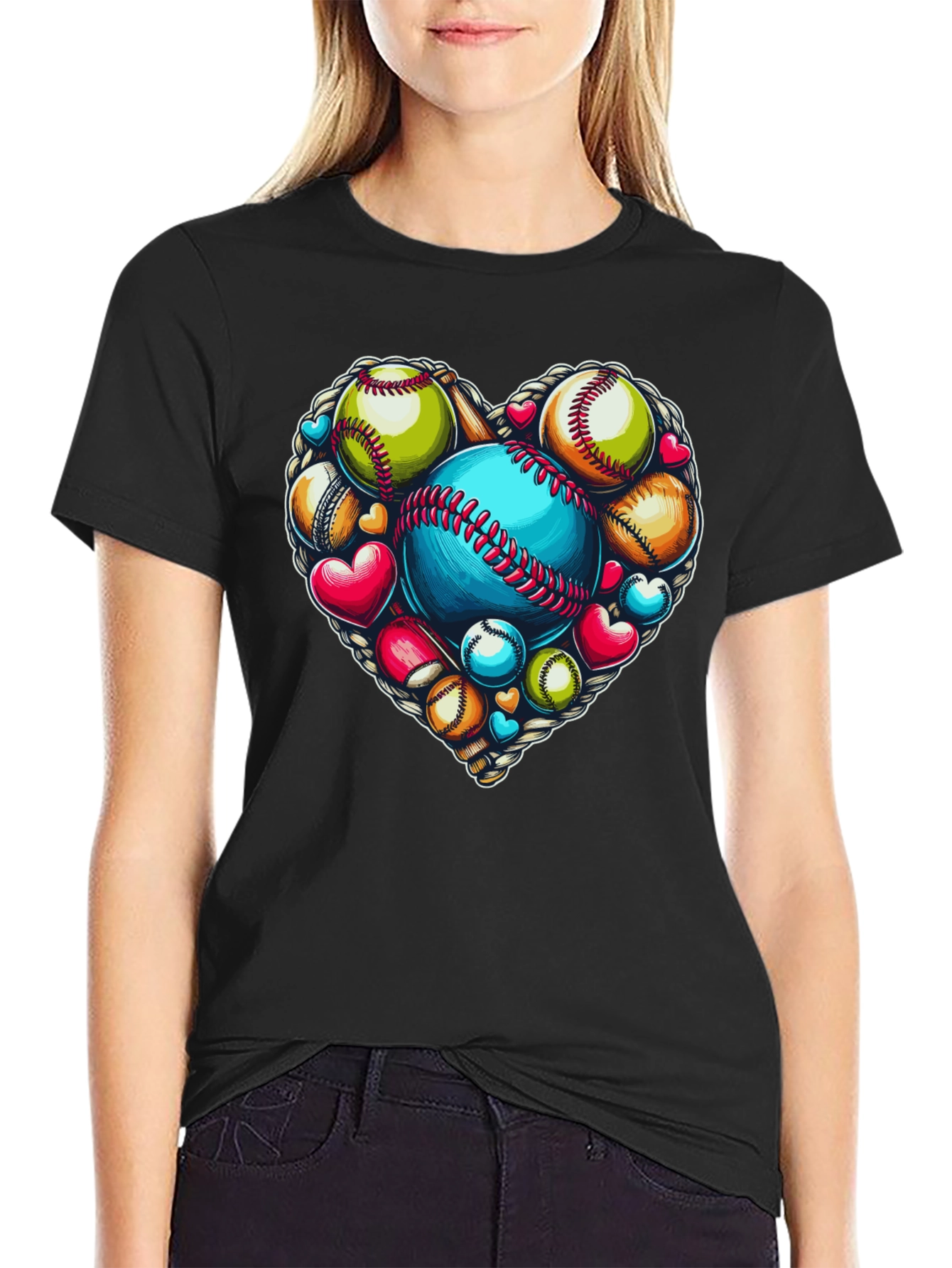 Baseball Heart Graphic Tee