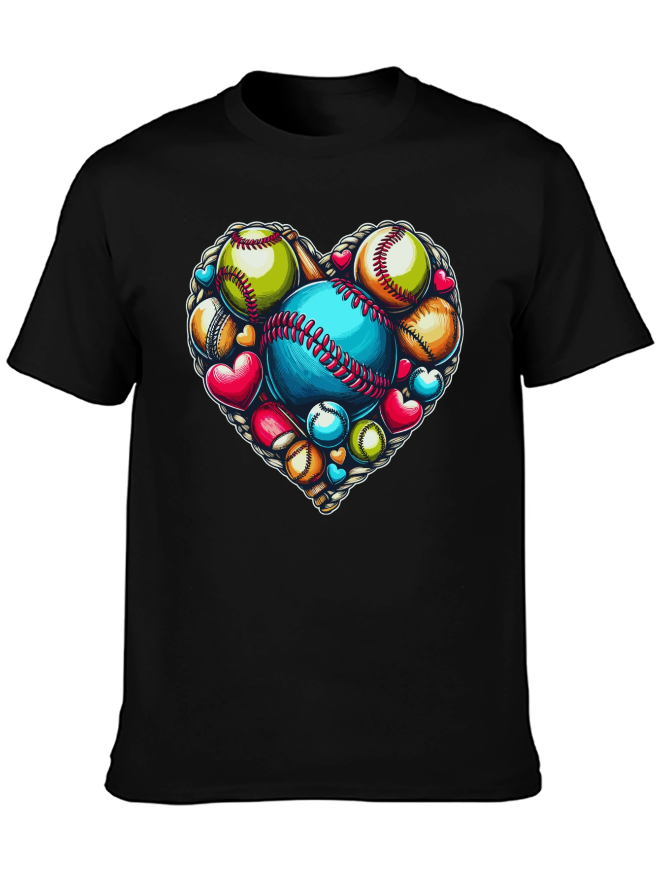 Baseball Heart Graphic Tee