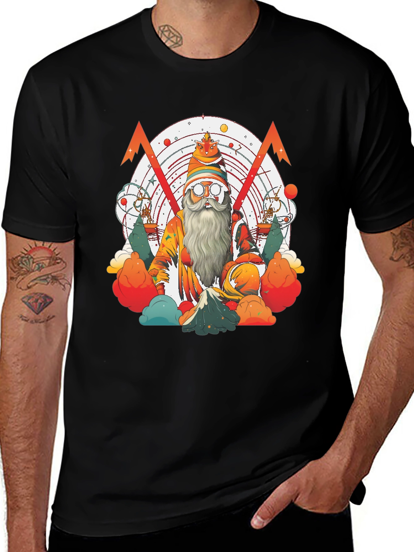 Whimsical Wizard Graphic Tee - Unique Design