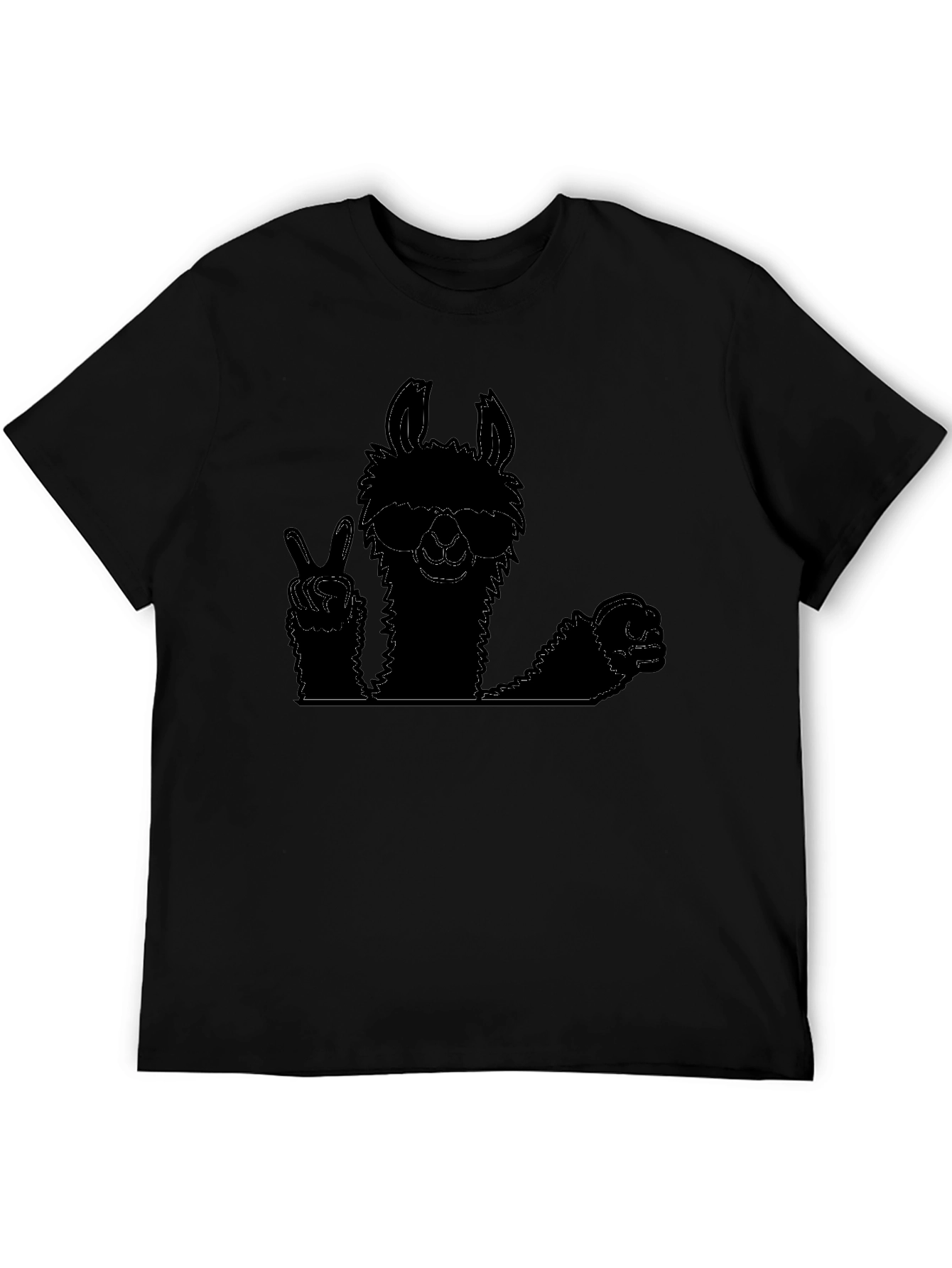 Cool Llama Graphic Tee - Peace Out Style