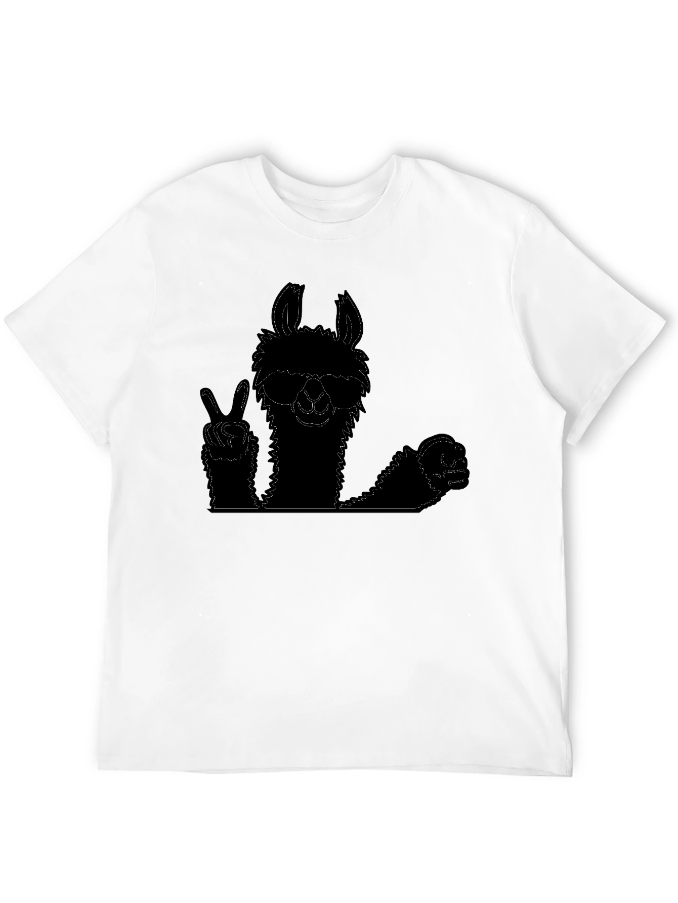 Cool Llama Graphic Tee - Peace Out Style