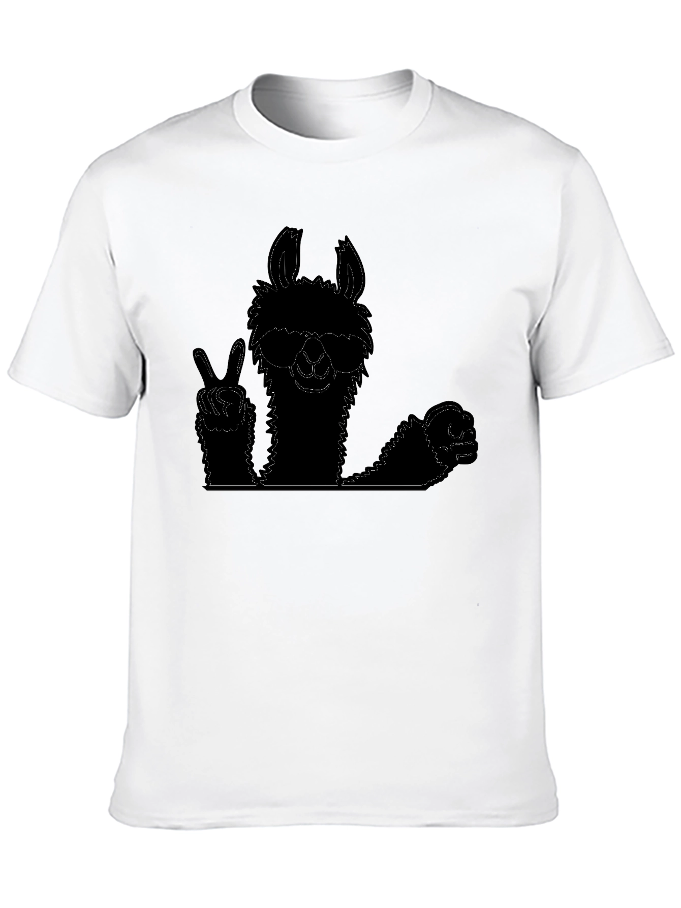 Cool Llama Graphic Tee - Peace Out Style