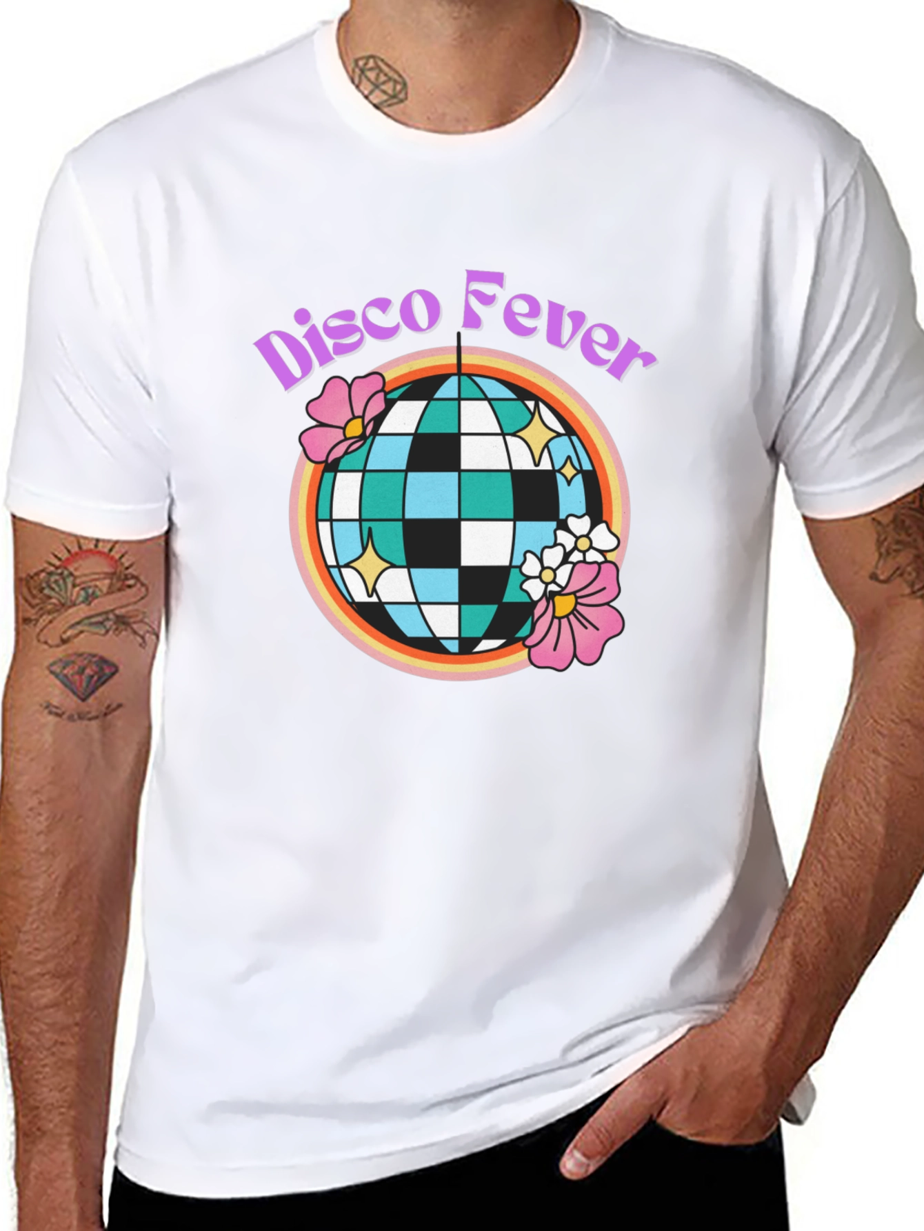 Disco Fever Graphic Tee - Retro Party Shirt