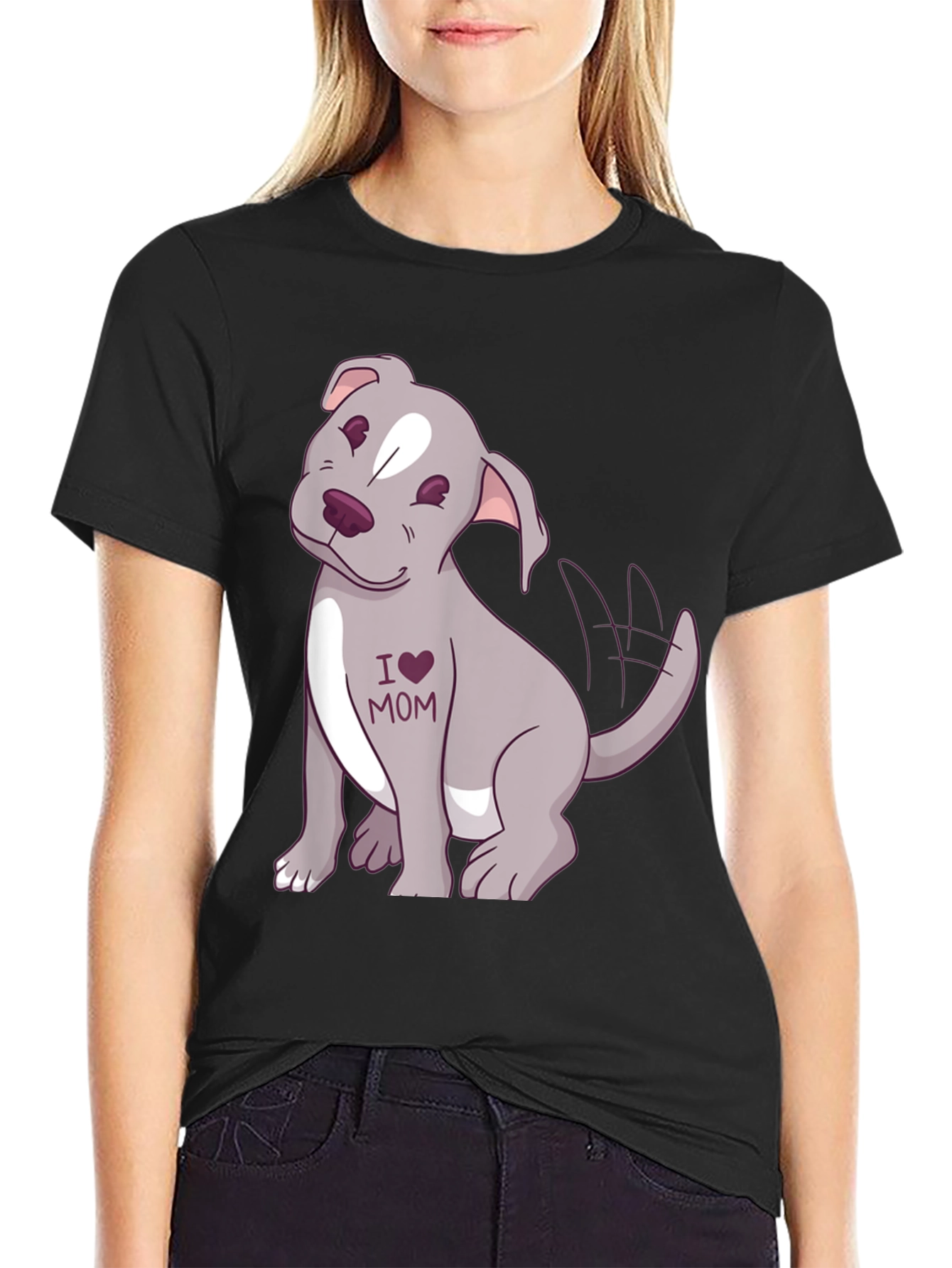 I Love Mom Dog T-Shirt