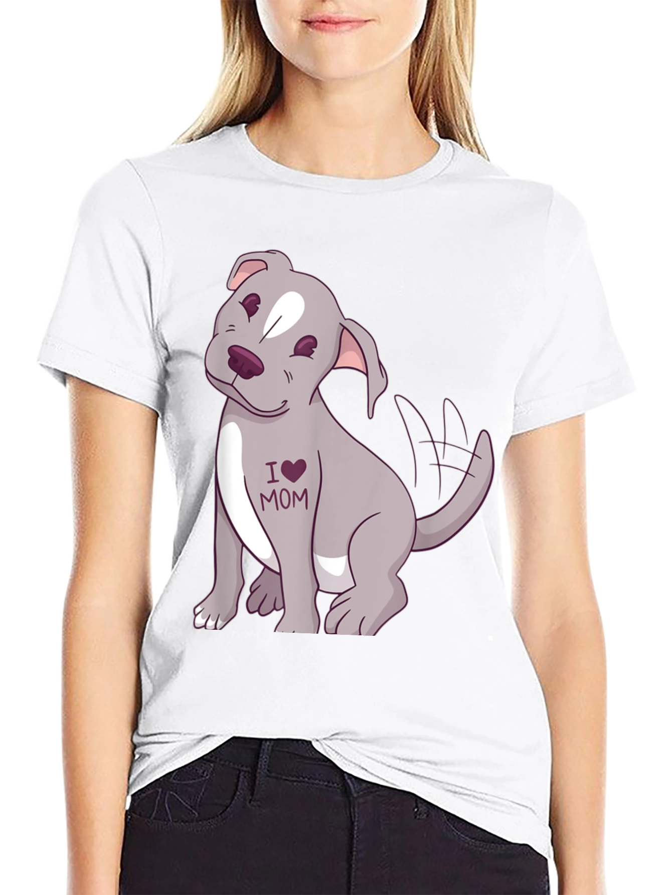 I Love Mom Dog T-Shirt