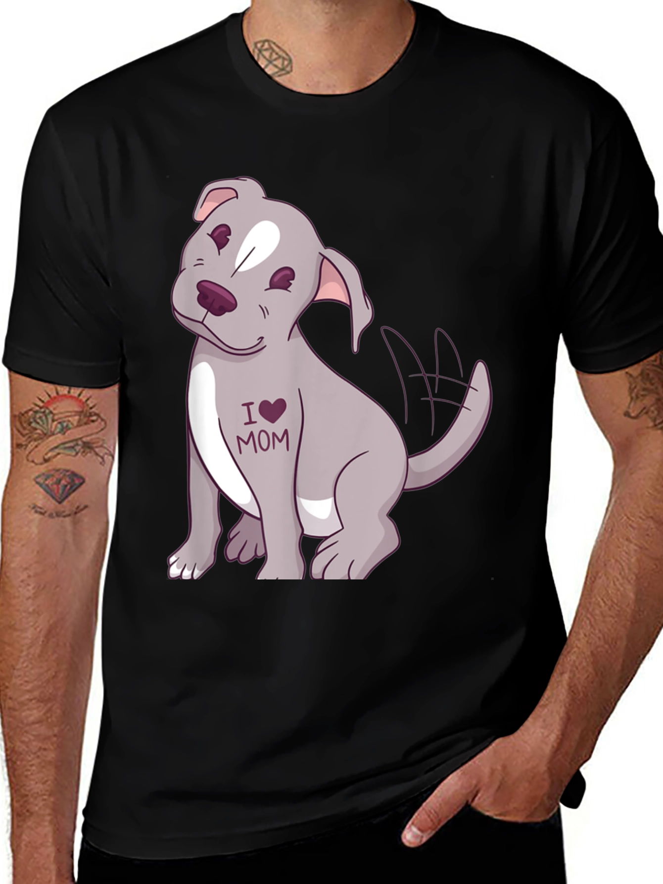 I Love Mom Dog T-Shirt