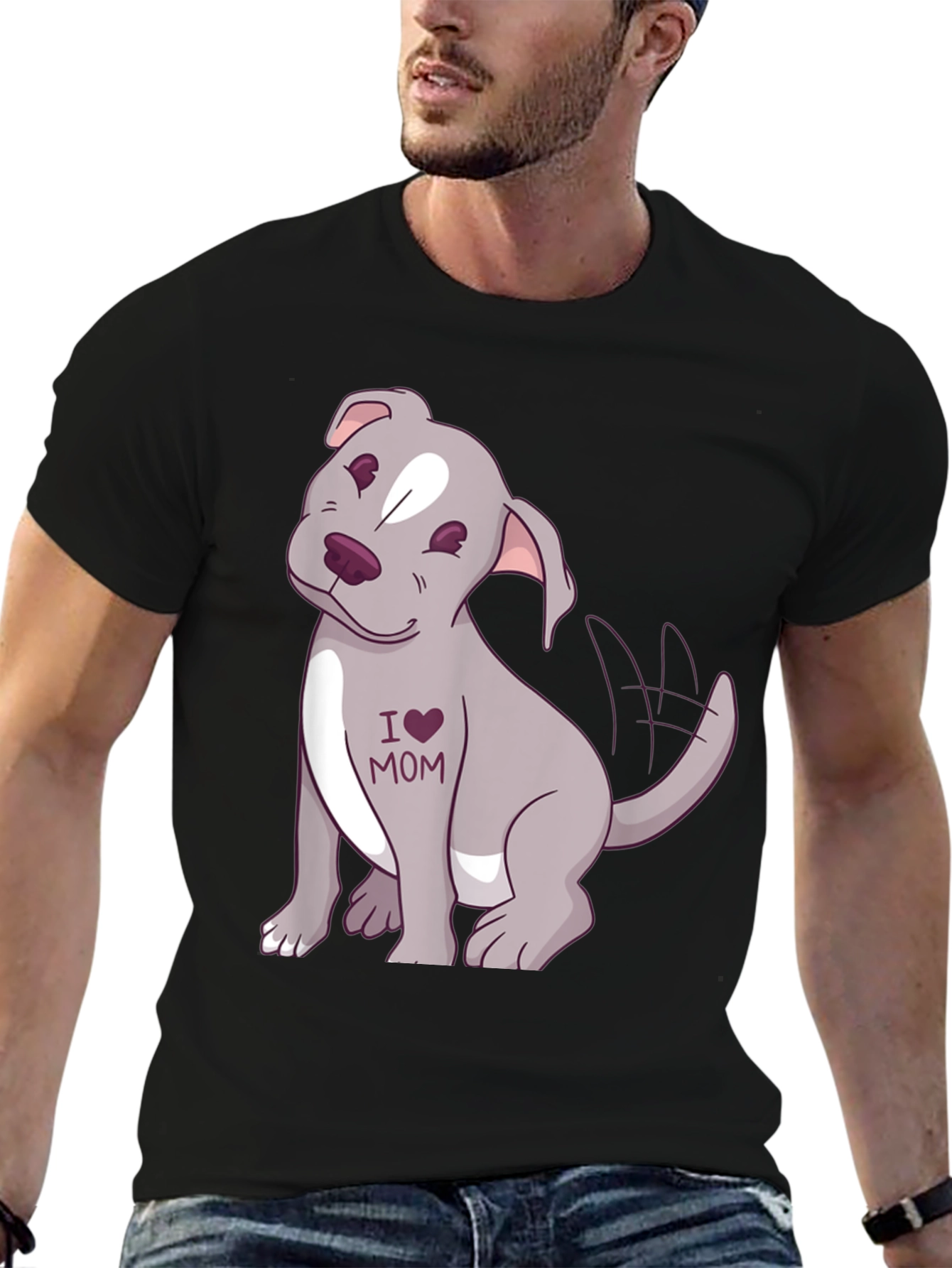 I Love Mom Dog T-Shirt