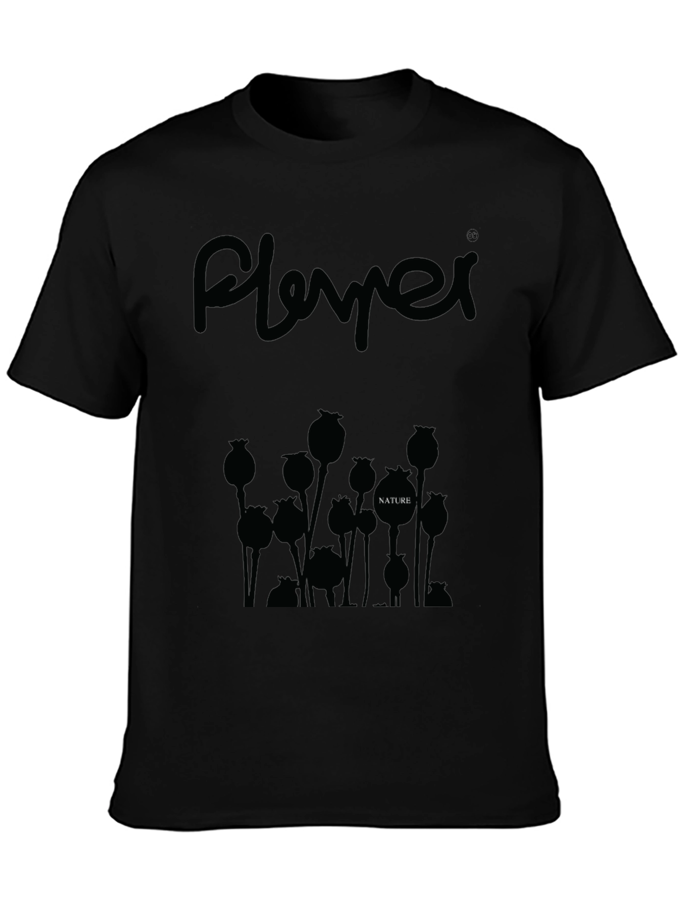 Nature Poppy Graphic Tee - Unisex Black T-Shirt