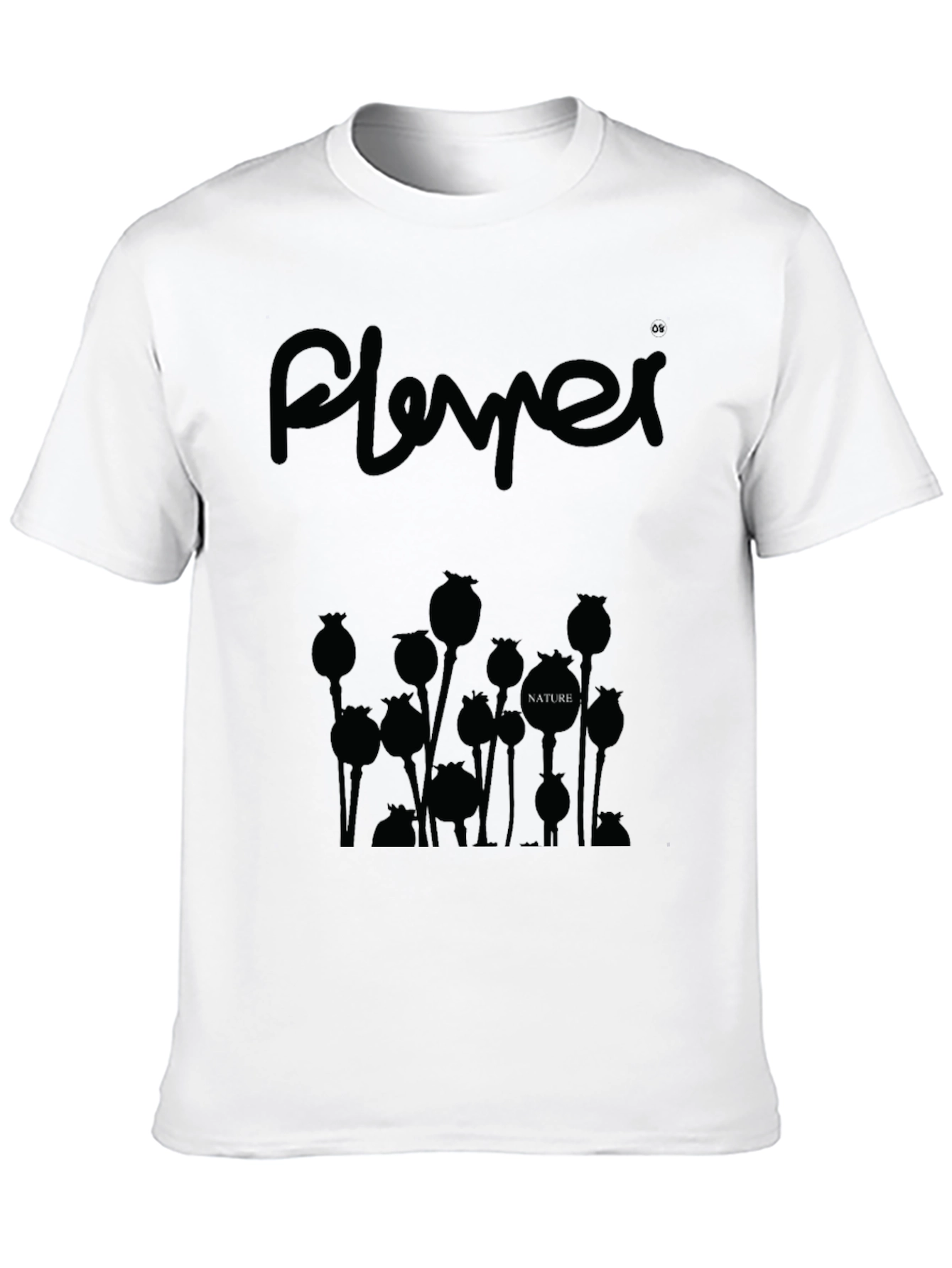 Nature Poppy Graphic Tee - Unisex Black T-Shirt