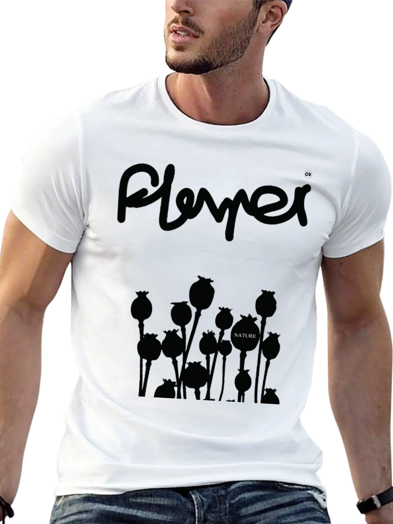 Nature Poppy Graphic Tee - Unisex Black T-Shirt