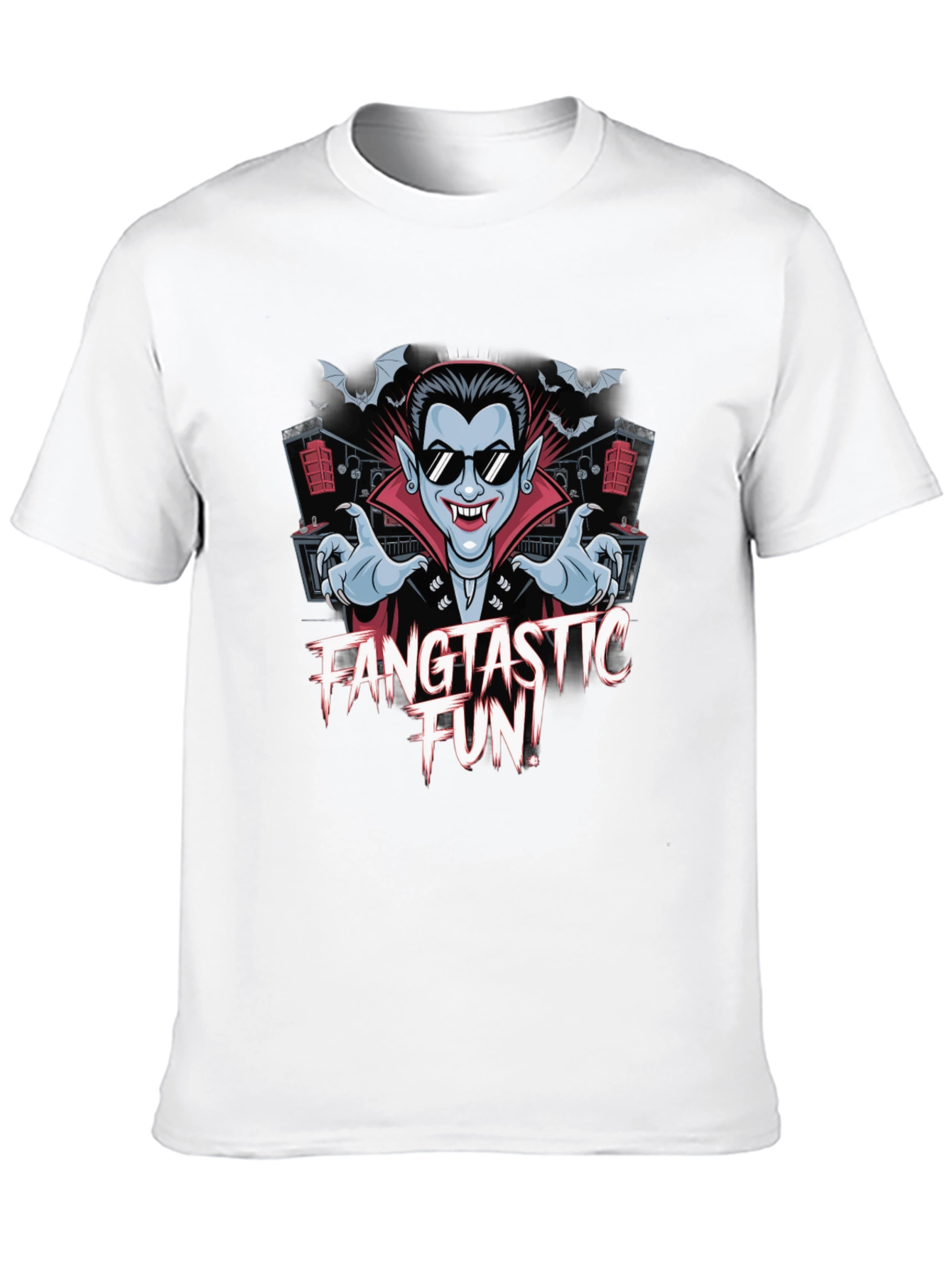 Fangtastic Fun Dracula T-Shirt - Spooky Party Wear