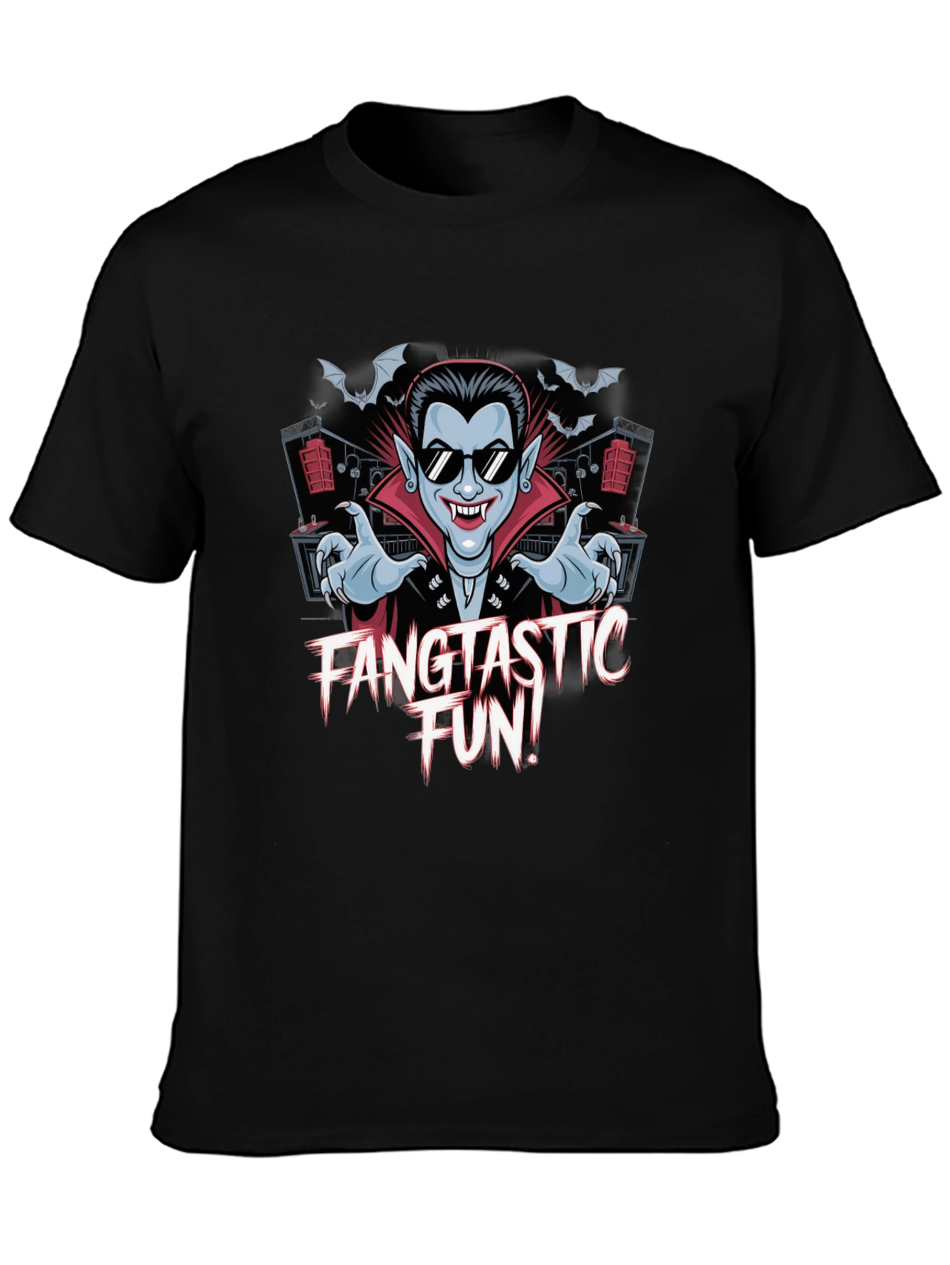 Fangtastic Fun Dracula T-Shirt - Spooky Party Wear