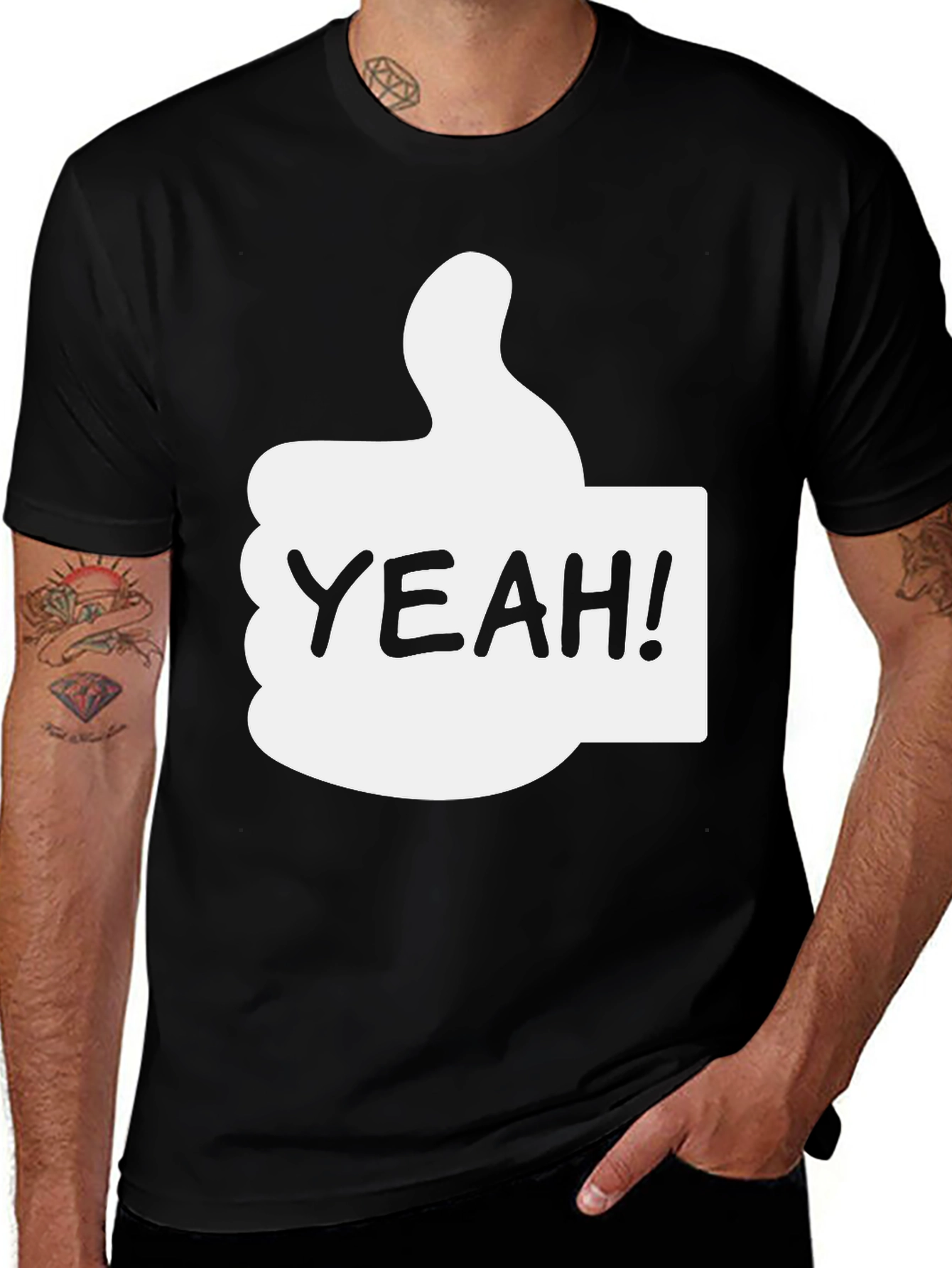 Yeah! Thumbs Up Graphic Tee - Cool Casual Style