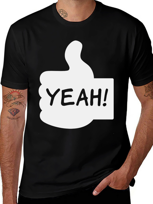 Yeah! Thumbs Up Graphic Tee - Cool Casual Style