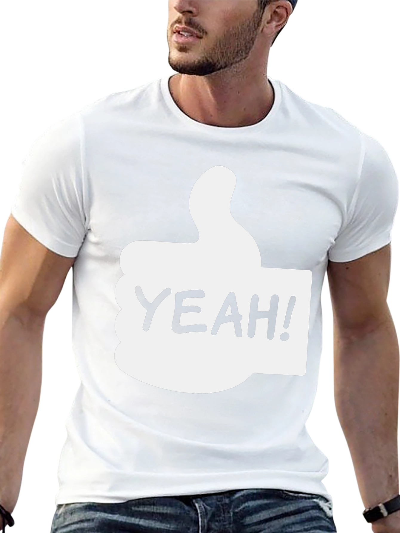 Yeah! Thumbs Up Graphic Tee - Cool Casual Style