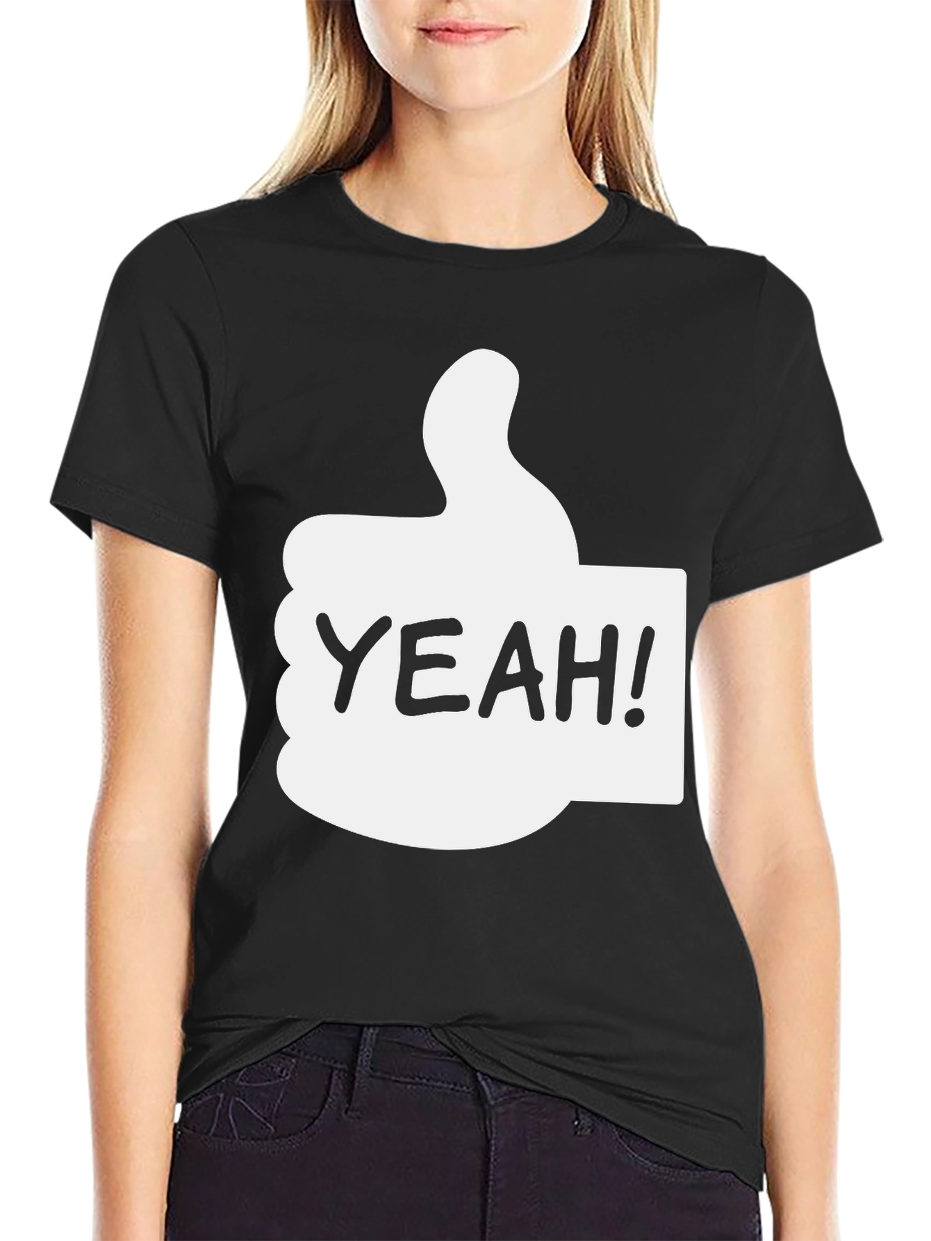 Yeah! Thumbs Up Graphic Tee - Cool Casual Style