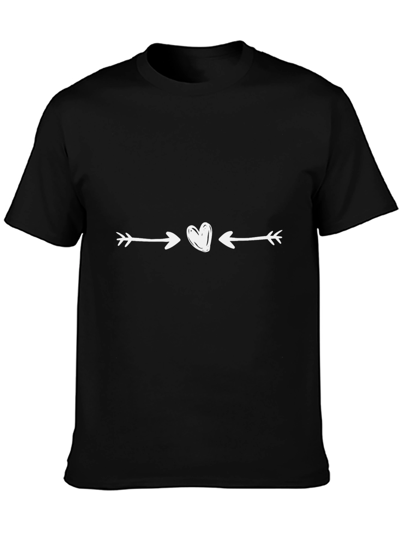 Heart Arrow Black T-Shirt
