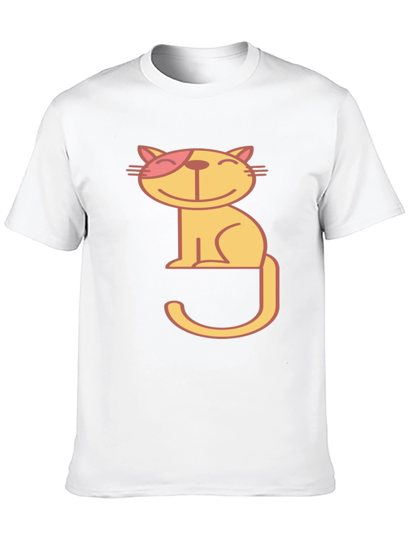 Winking Cat Graphic Tee - Black Cotton T-Shirt