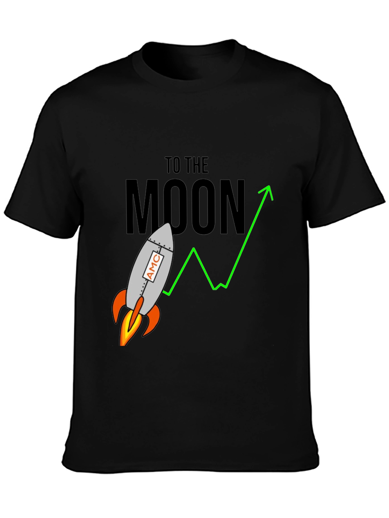 AMC To The Moon Rocket Graphic T-Shirt