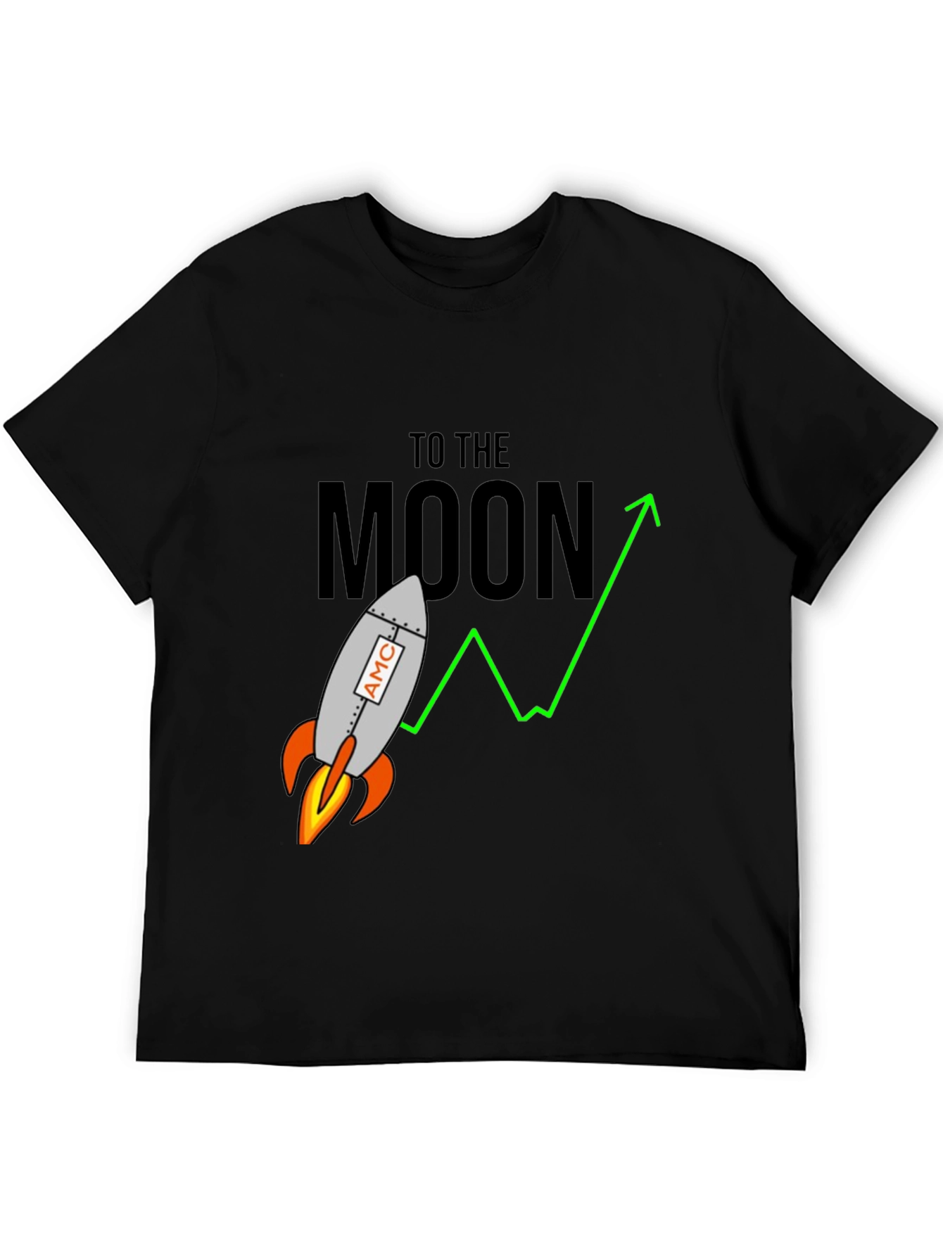 AMC To The Moon Rocket Graphic T-Shirt