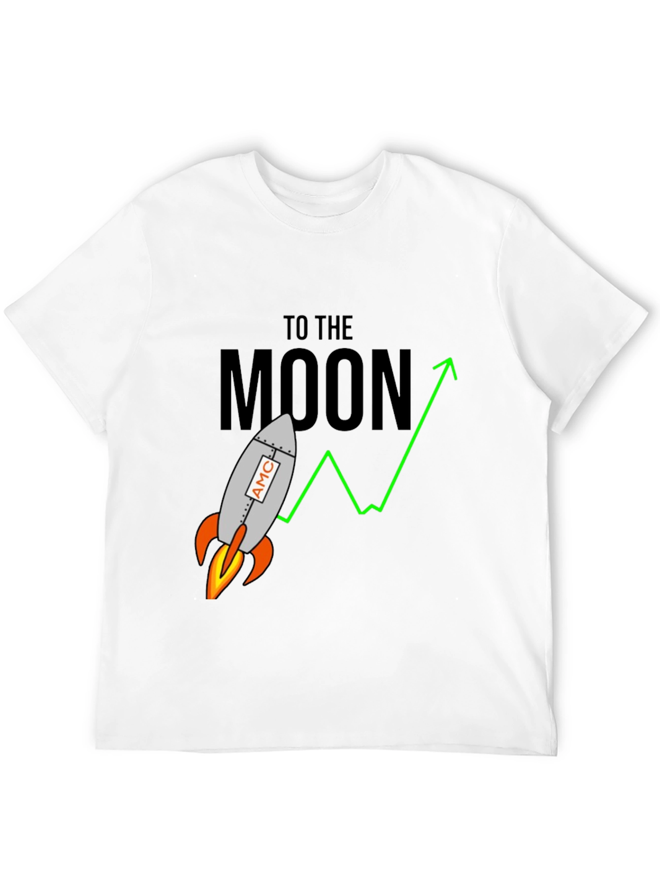 AMC To The Moon Rocket Graphic T-Shirt