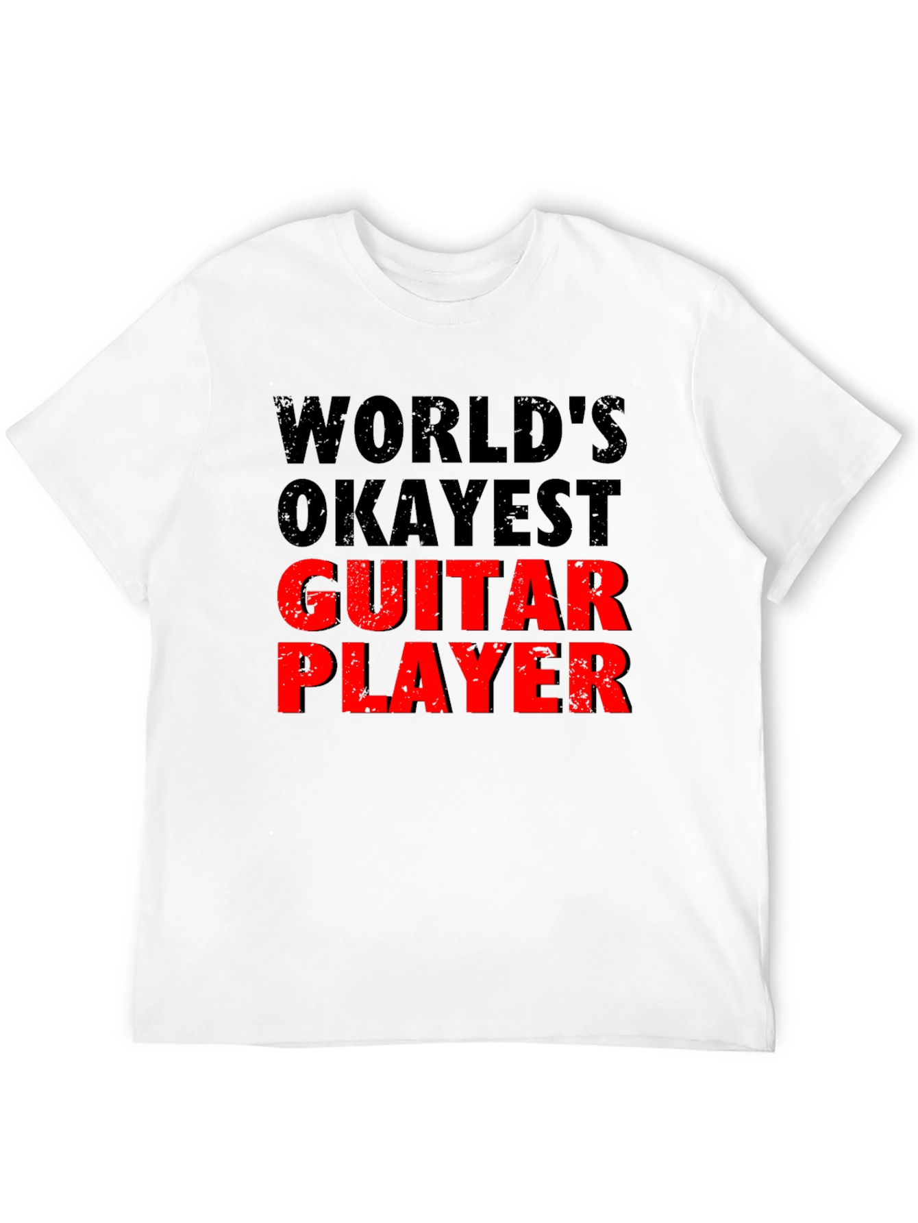 Worlds Okayest Guitar Player - Novelty Graphic T-Shirt