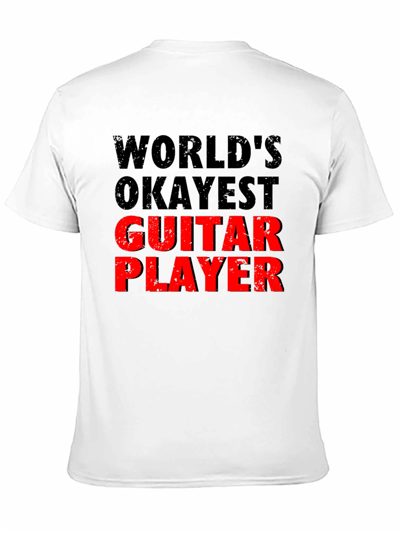 Worlds Okayest Guitar Player - Novelty Graphic T-Shirt