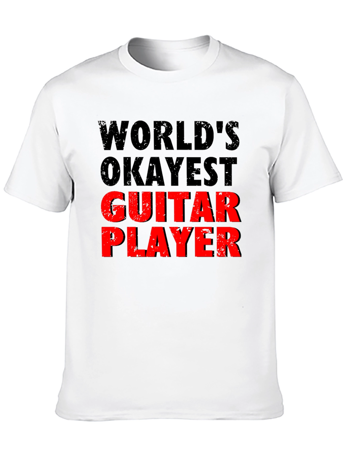 Worlds Okayest Guitar Player - Novelty Graphic T-Shirt