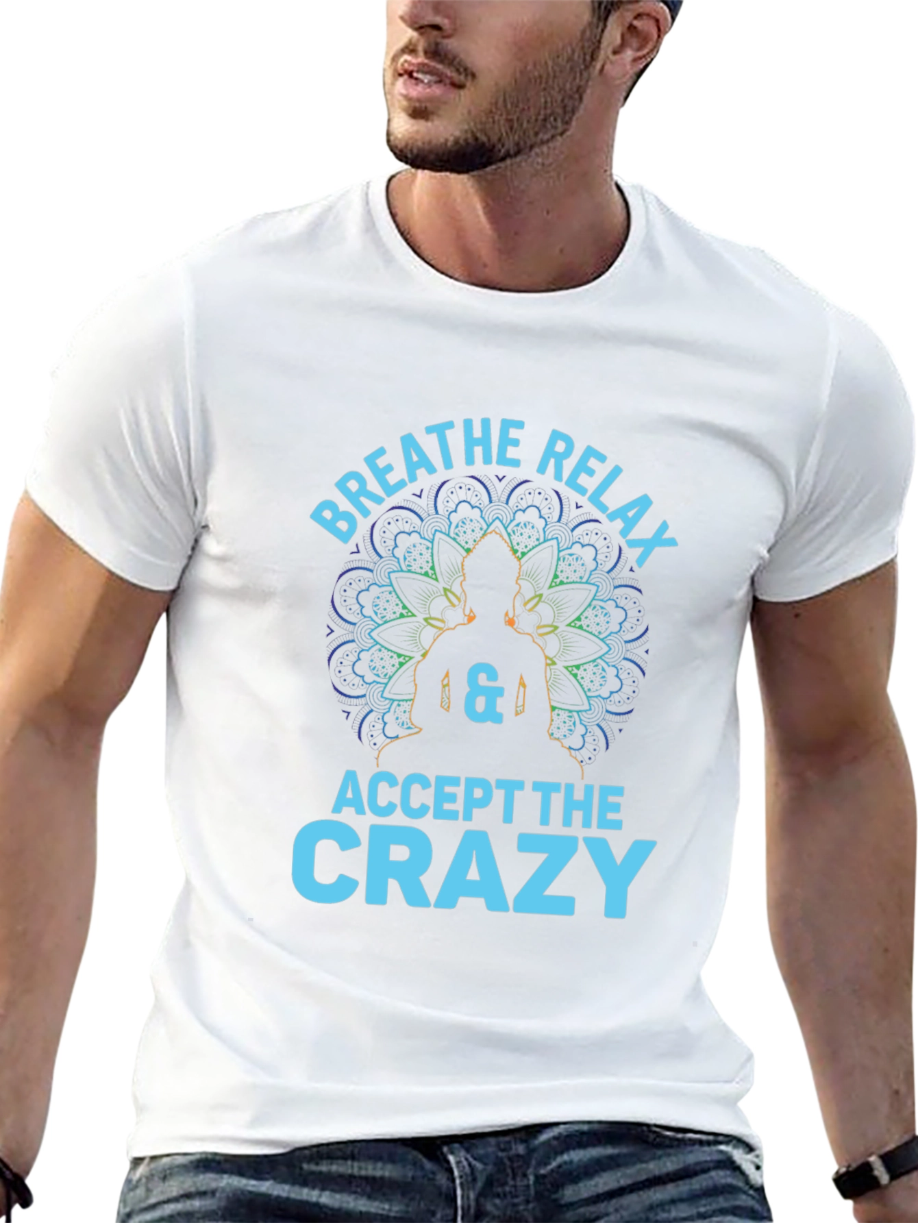 Breathe Relax Crazy Graphic T-Shirt