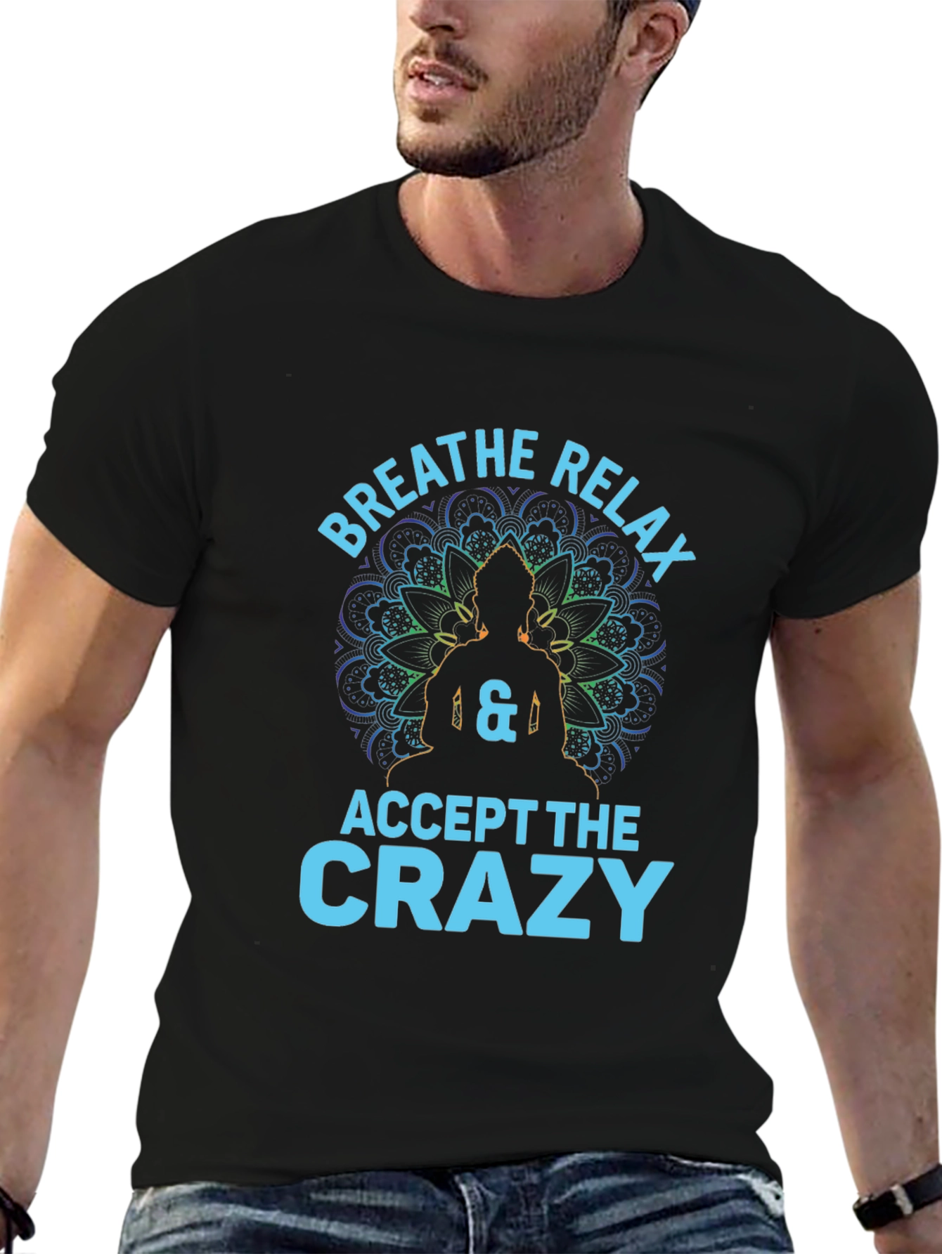 Breathe Relax Crazy Graphic T-Shirt