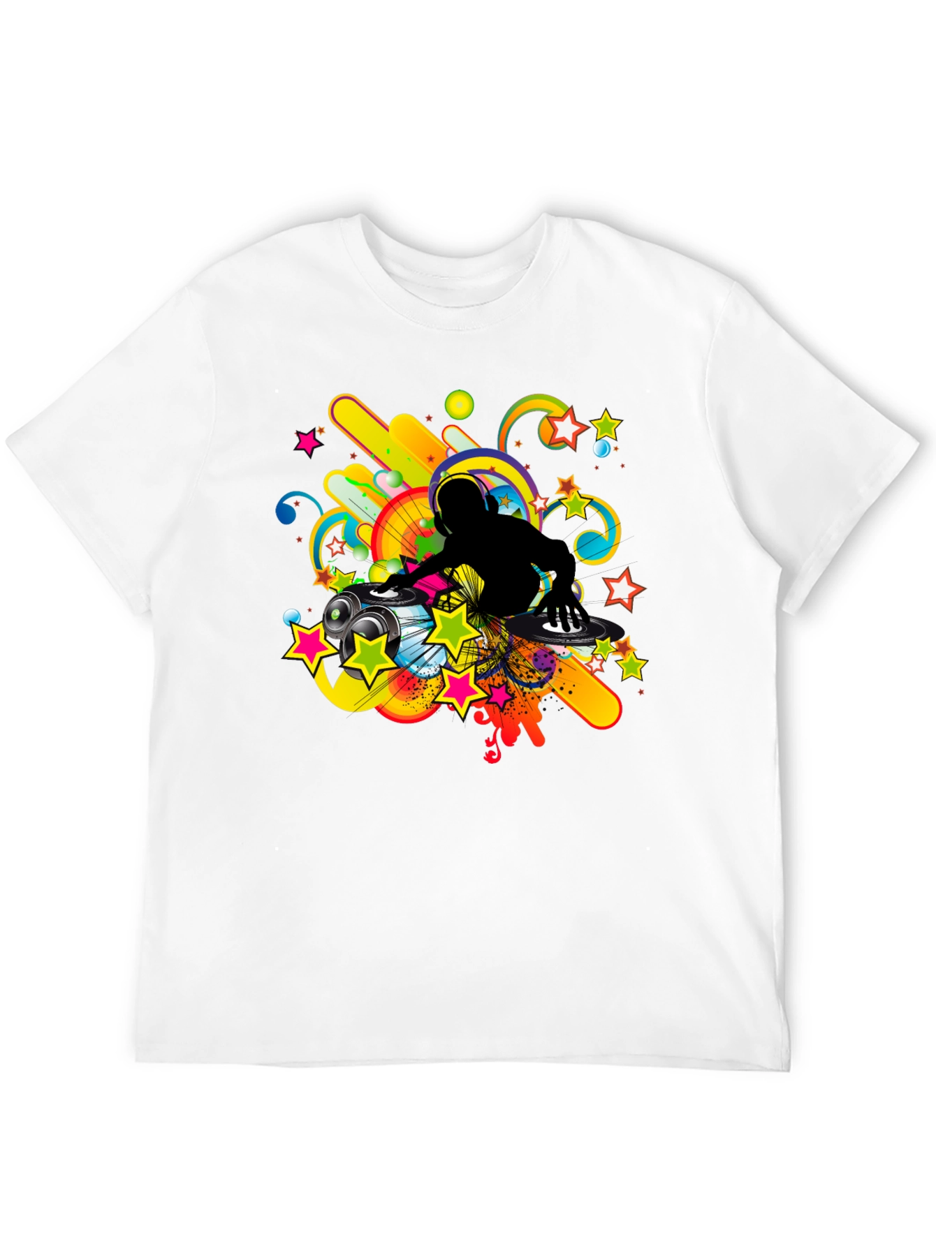 DJ Graphic Print Black T-Shirt