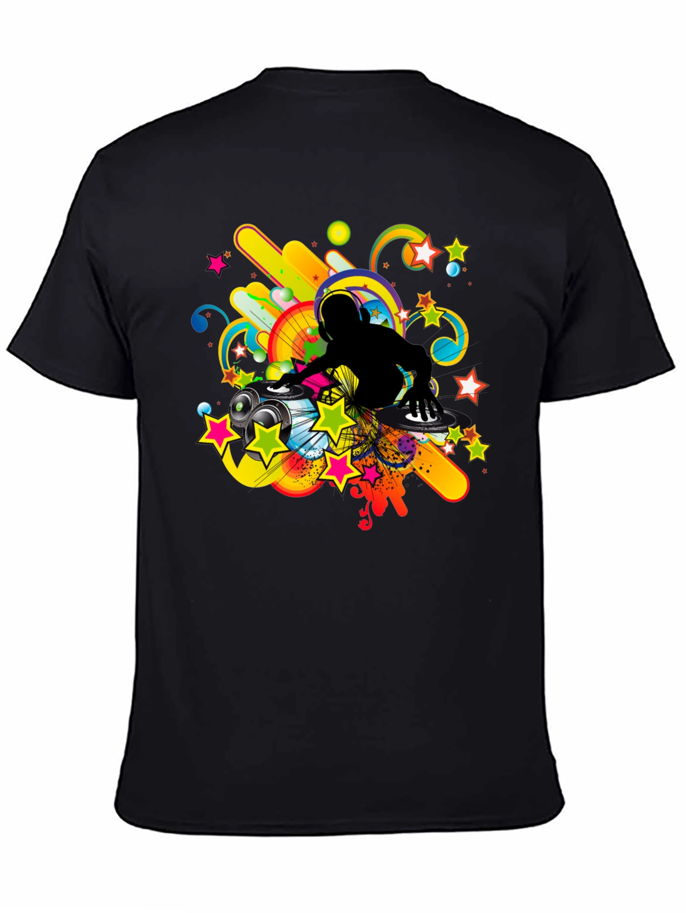 DJ Graphic Print Black T-Shirt